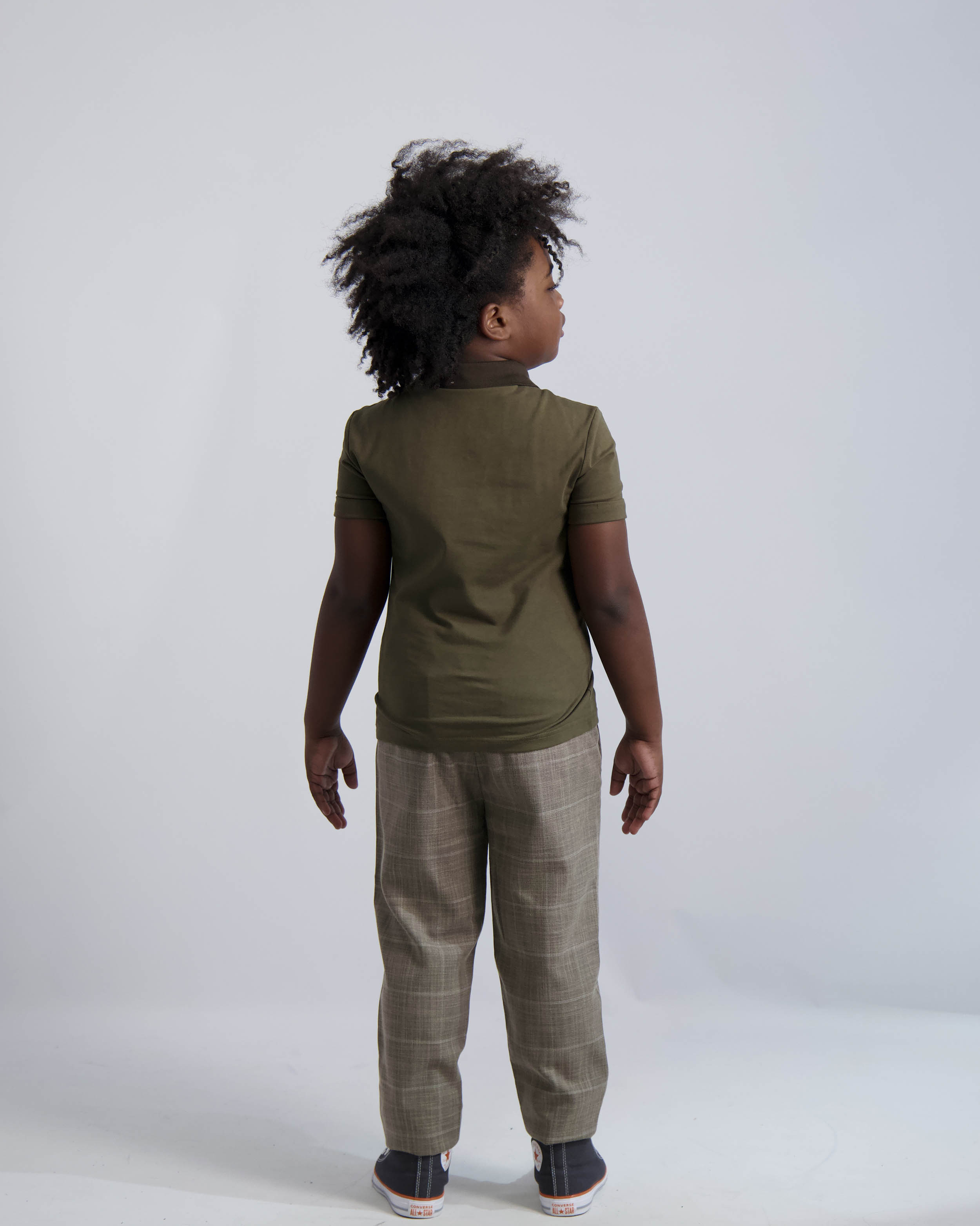 Camel Windowpane Dress Pants