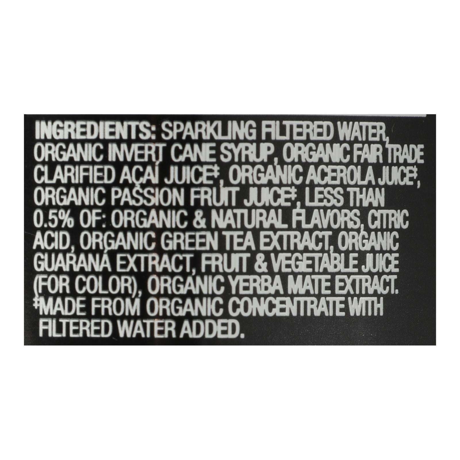 Sambazon Organic Energy Drink - Jungle Love, 12 Pack