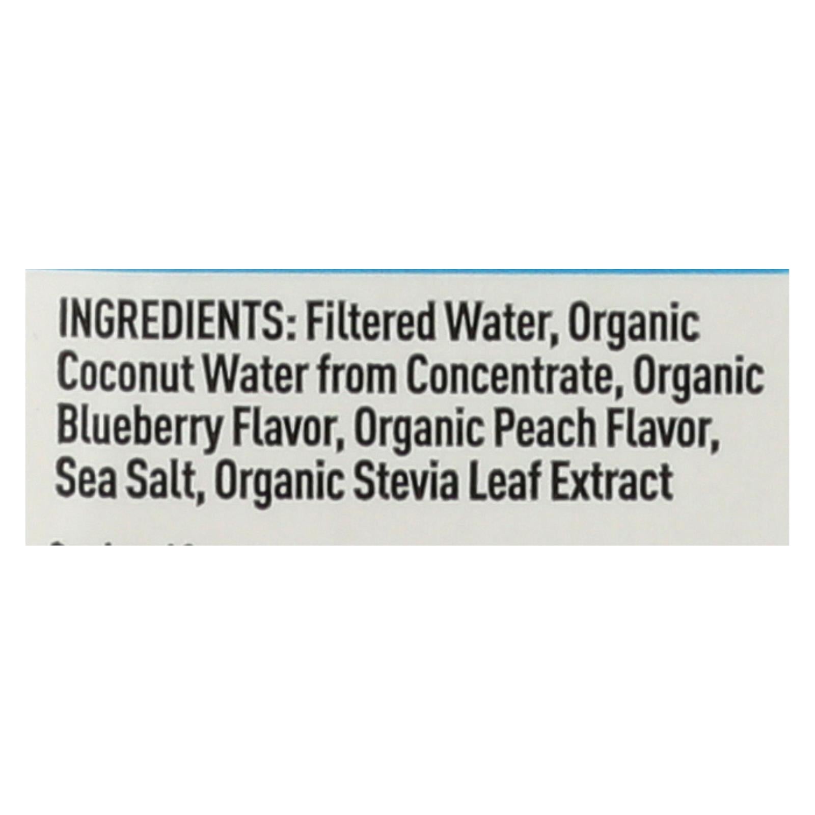 Nooma Organic Electrolyte Drink, Blueberry Peach, 12-pack