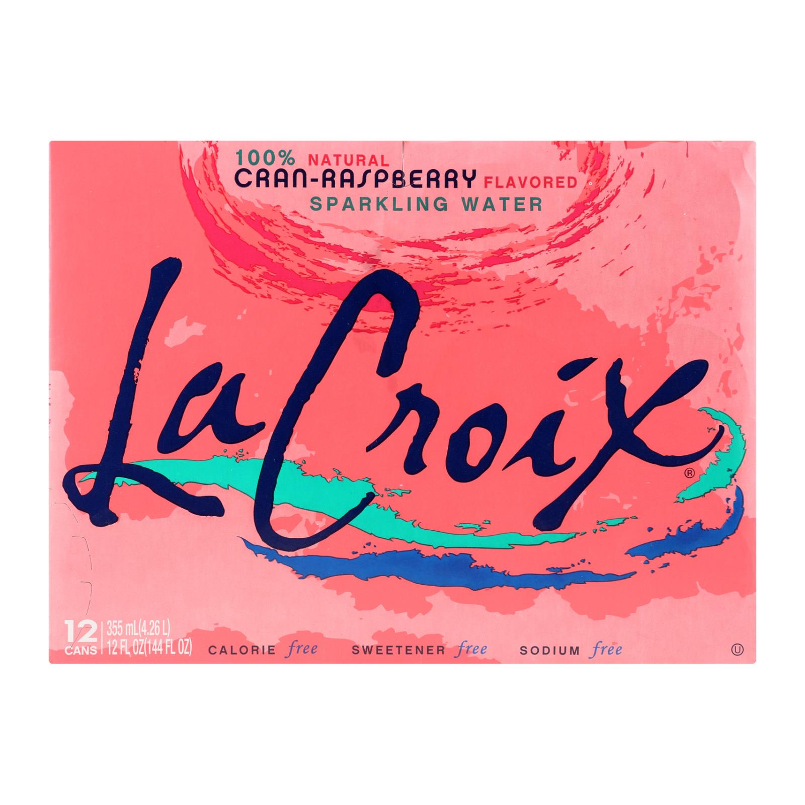 Lacroix Cran-Raspberry Sparkling Water, 2 Cases, 12 Fl Oz