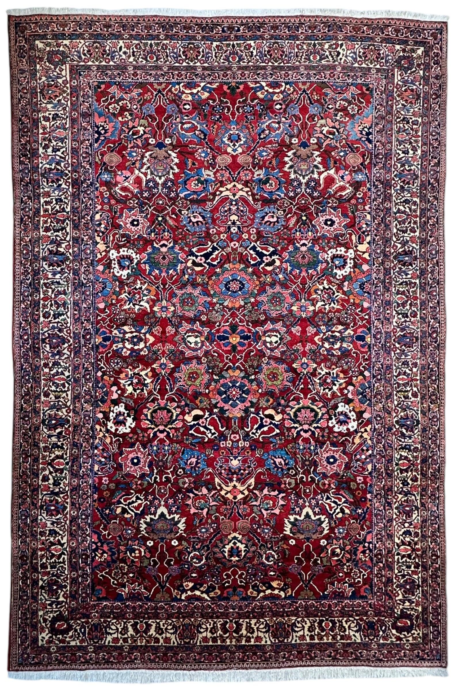 Antique Persian Bakhtiari Rug – Timeless Masterpiece 8'6" x 13'2"