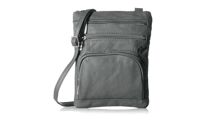 Krediz Genuine Leather Cross Body Handbag - Soft & Durable Crossbody Bags- 3 Sizes Multiple Colors