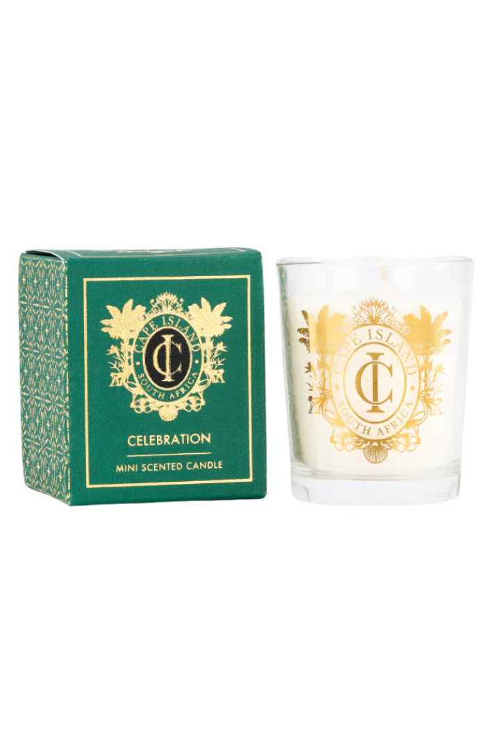 Celebration Mini Scented Candle In Garland-Green 100ml