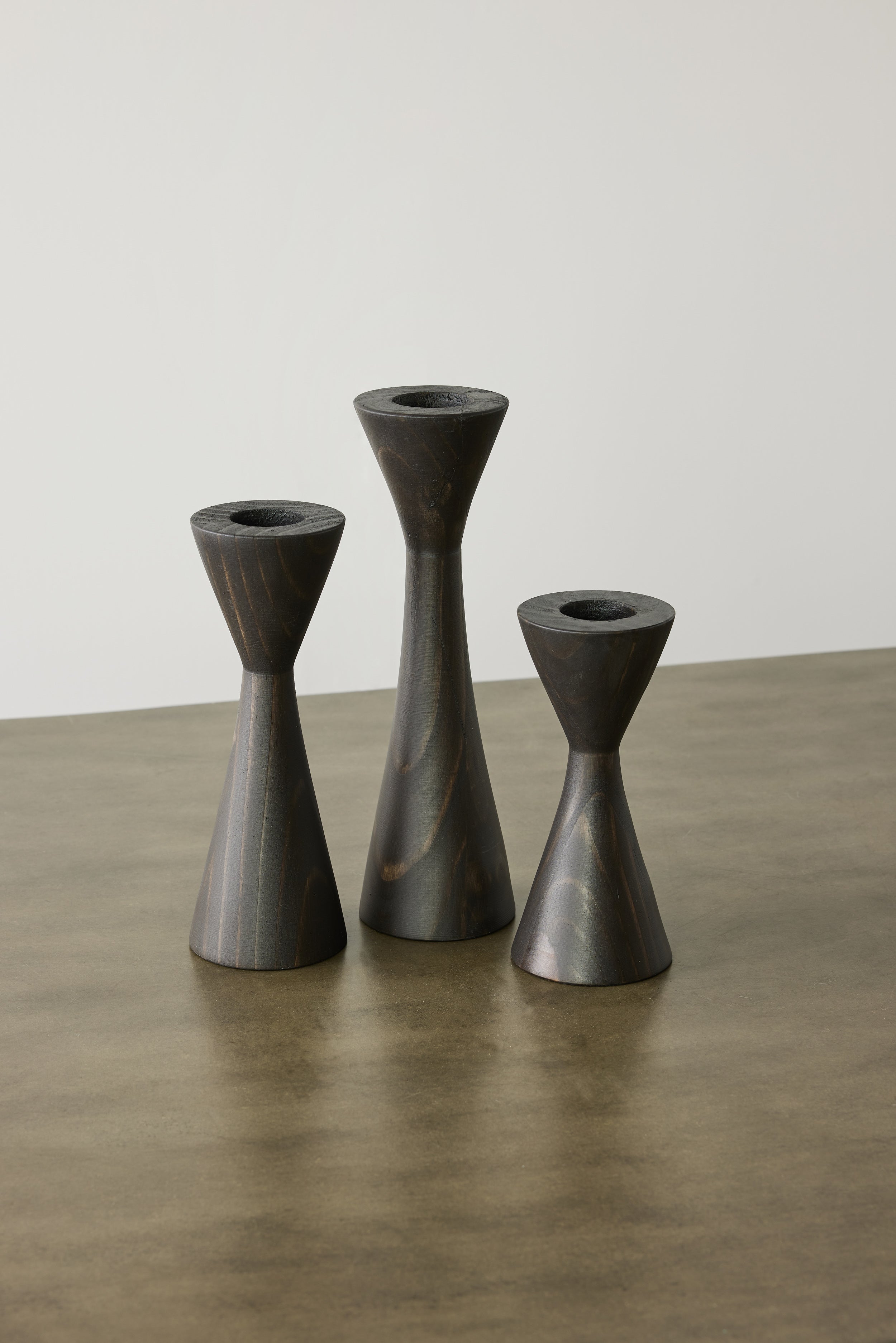 Geo Tealight Wooden Candle Holder White, Black, Natural