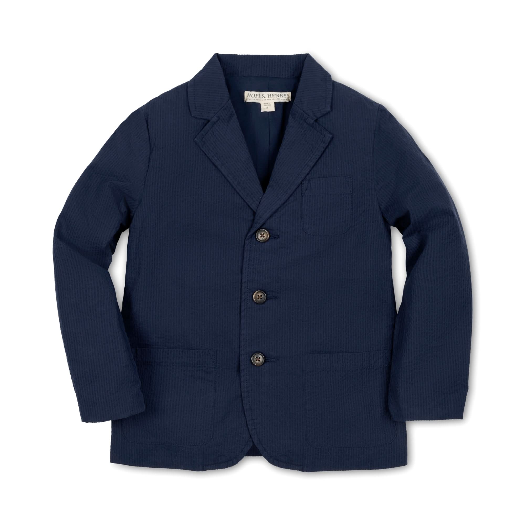 Organic Seersucker Suit Jacket - Baby