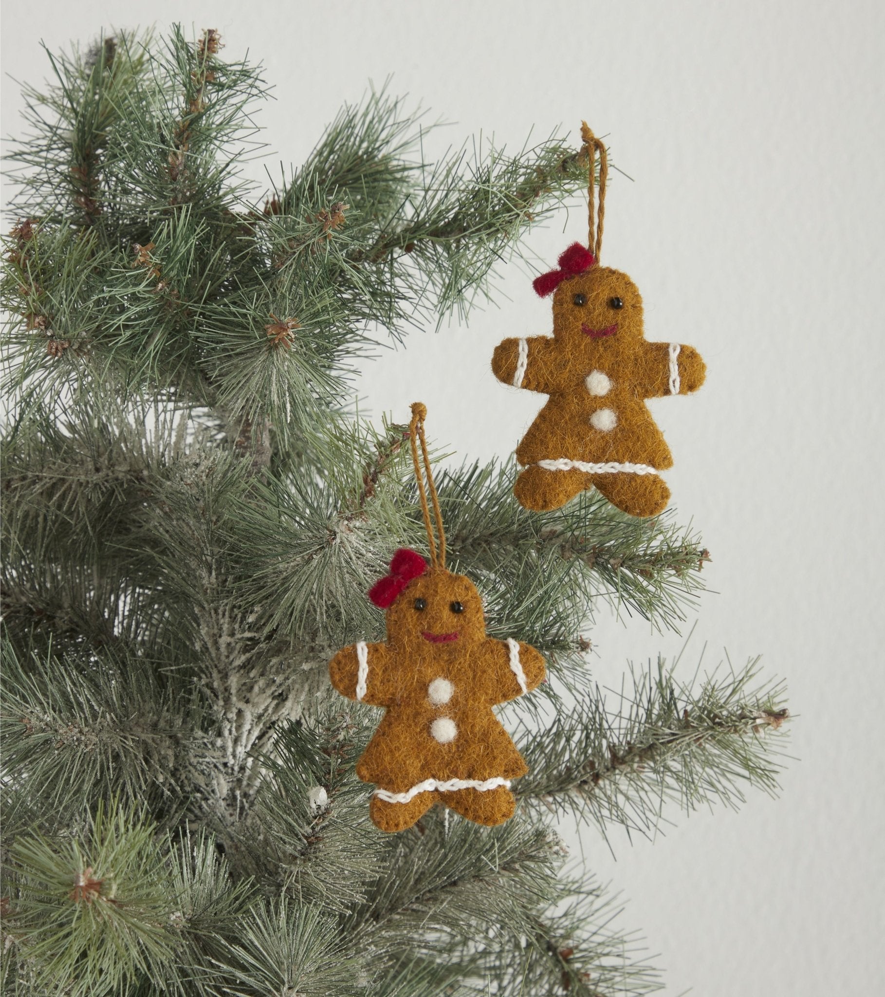 24 Piece Set- Iconic Christmas Mini Tabletop Tree Set- Hand Felted Wool Arcadia Home