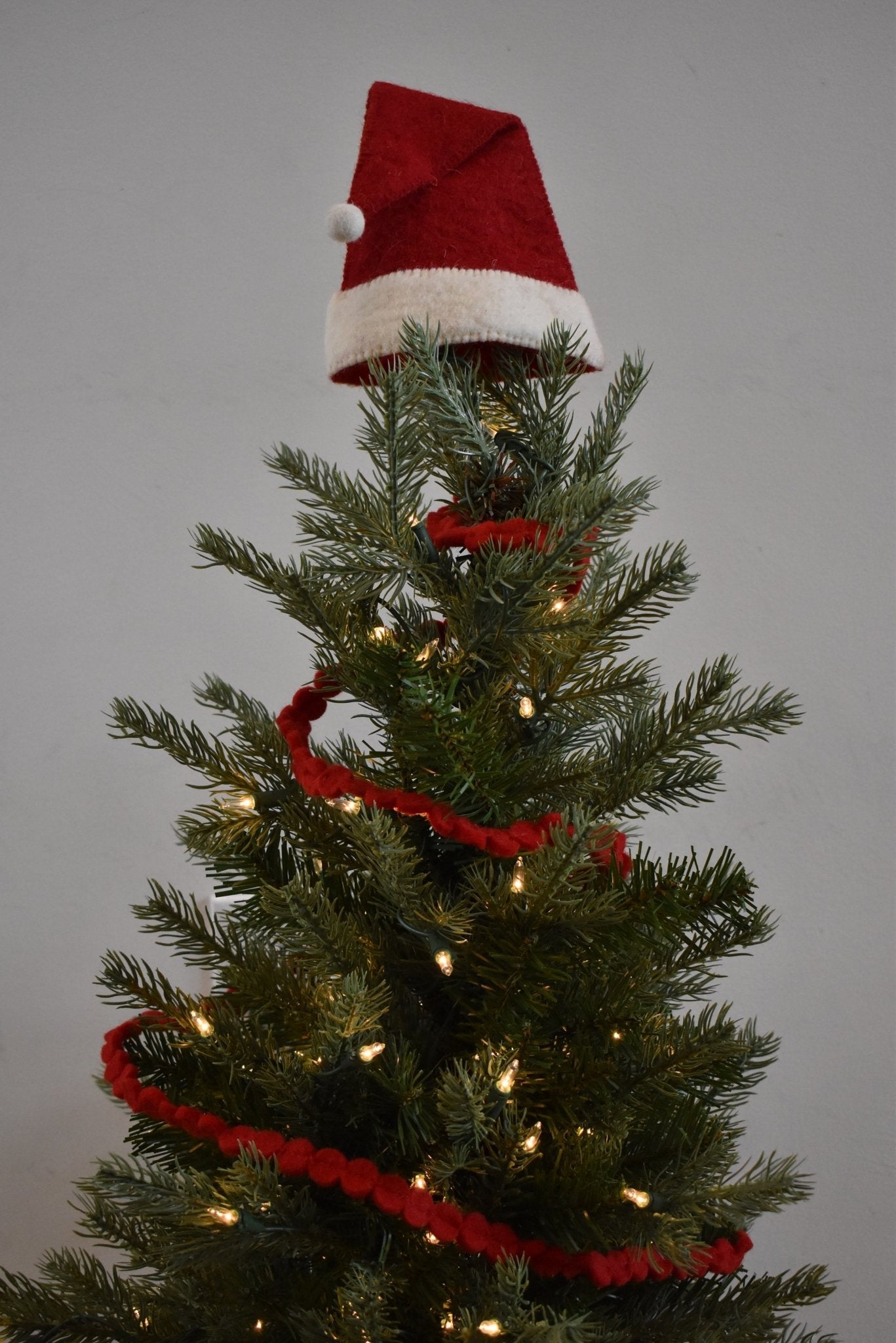 24 Piece Set- Iconic Christmas Mini Tabletop Tree Set- Hand Felted Wool Arcadia Home