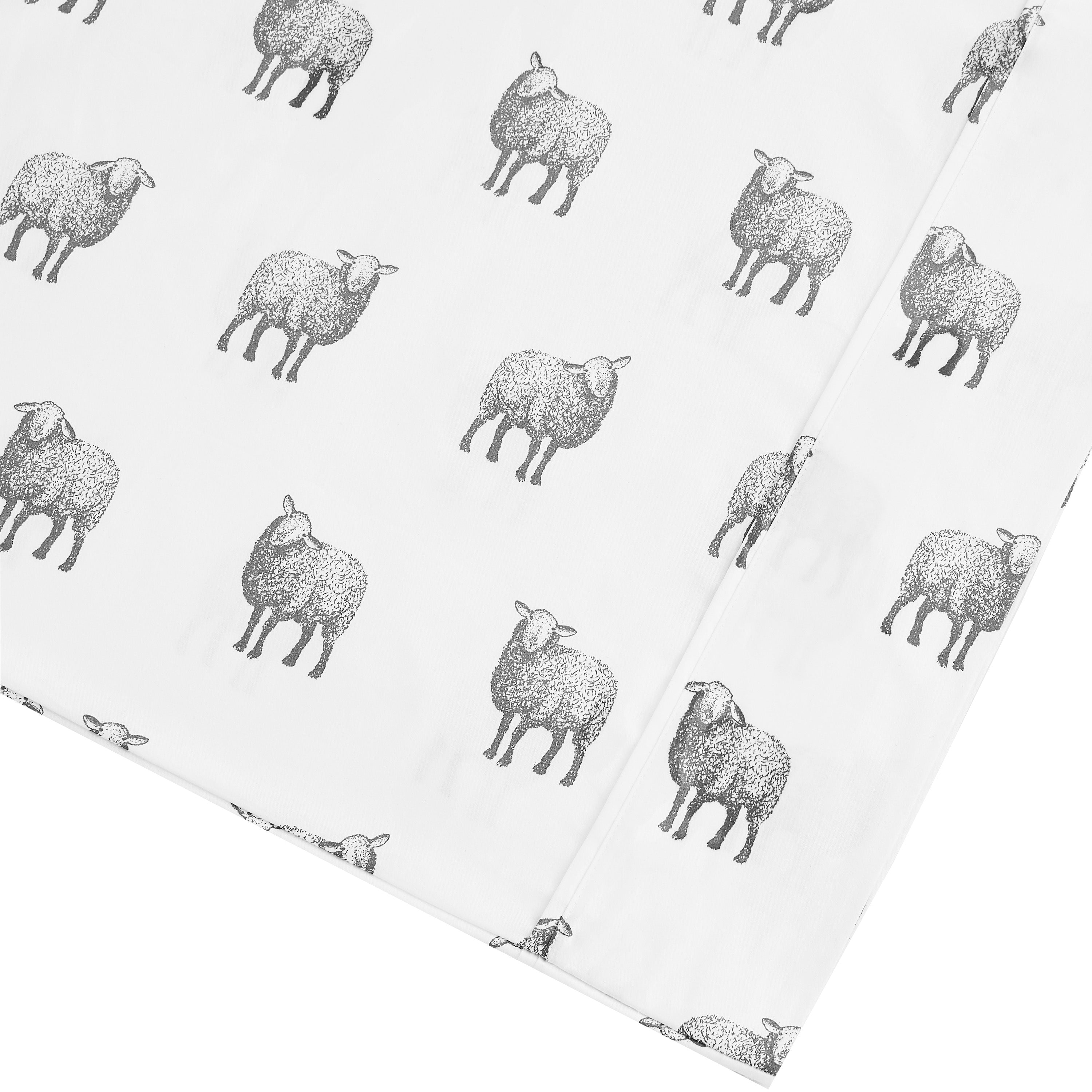 Sheep Printed Pillowcase Pair