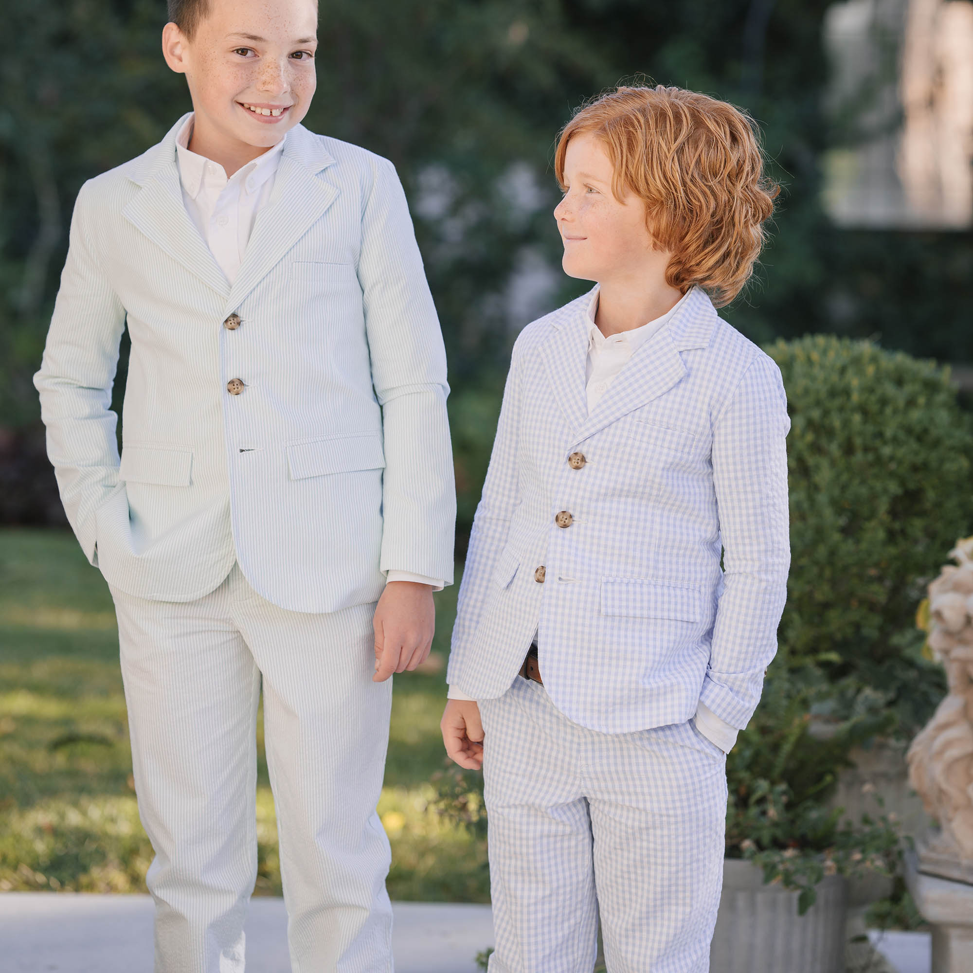 Organic Seersucker Suit Jacket - Baby