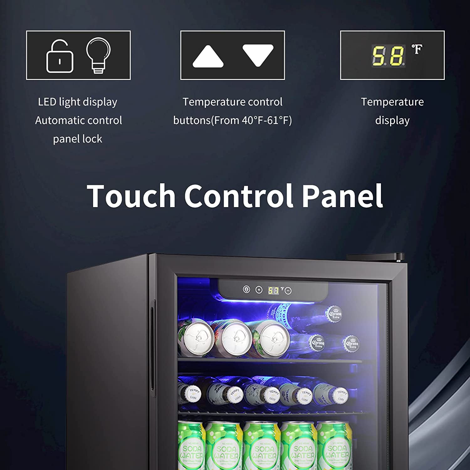 2.6 Cu.ft Wine Cooler/Cabinet Beverage Refrigerator W5870BH