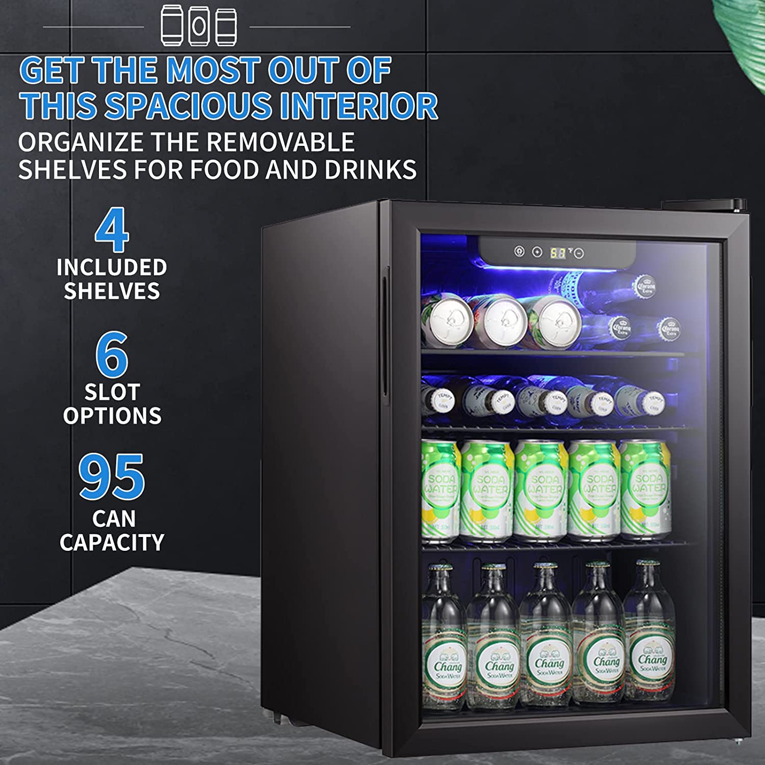 2.6 Cu.ft Wine Cooler/Cabinet Beverage Refrigerator W5870BH