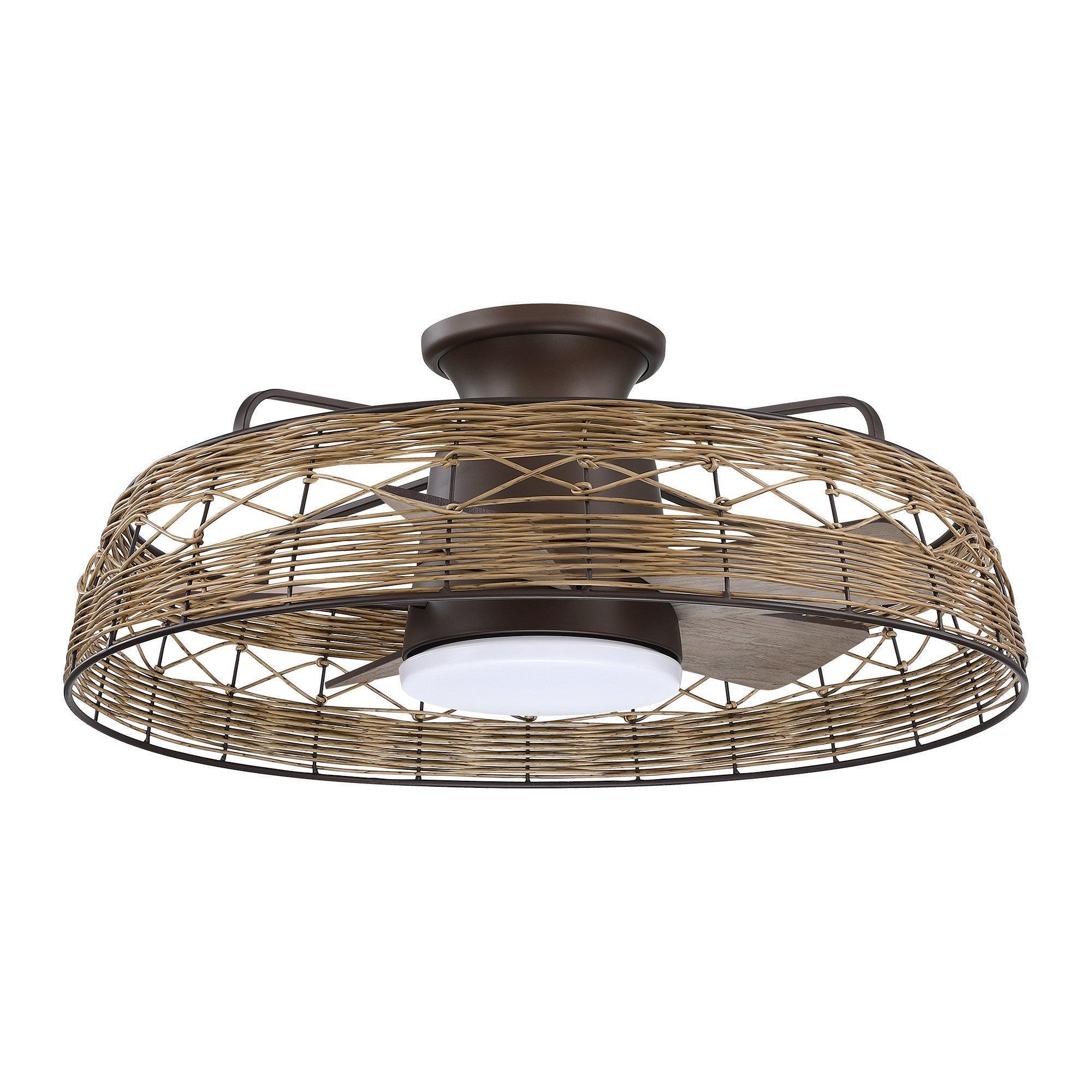 27" Farmhouse Reversible Flush Mount Ceiling Fan