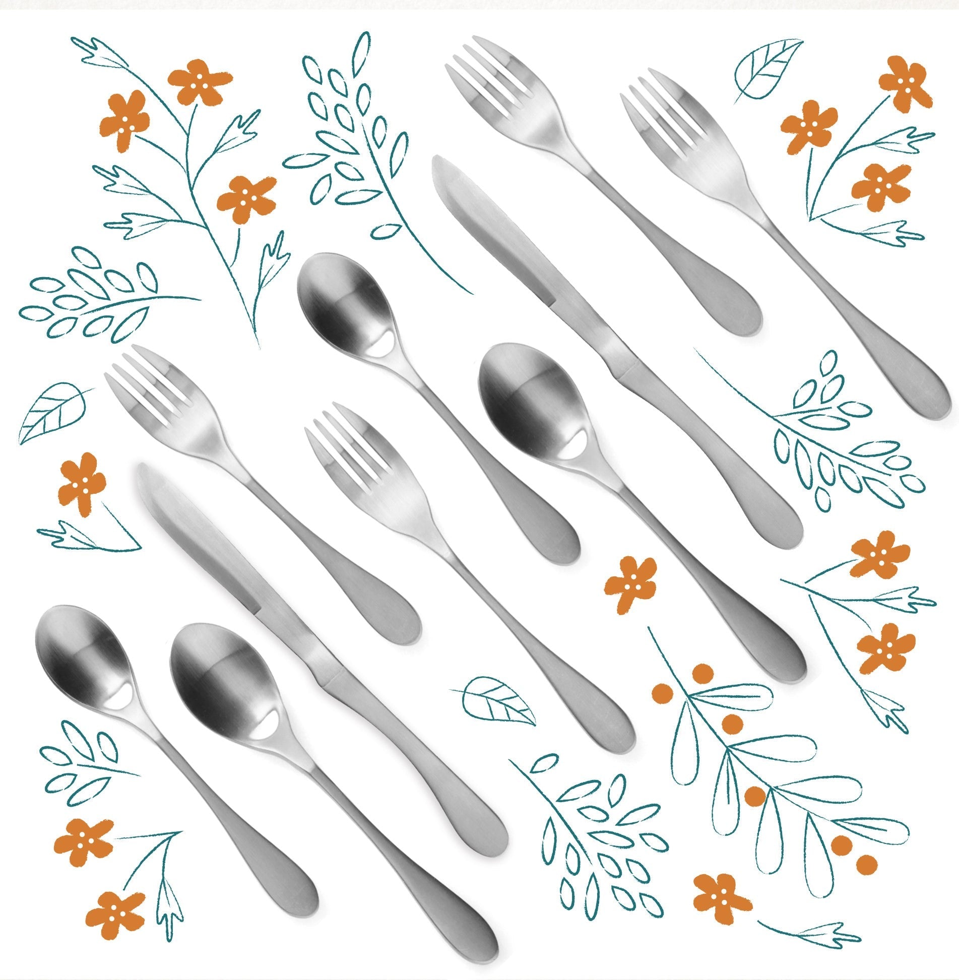 KNORK Original 20 Piece Flatware Set, Service for 4