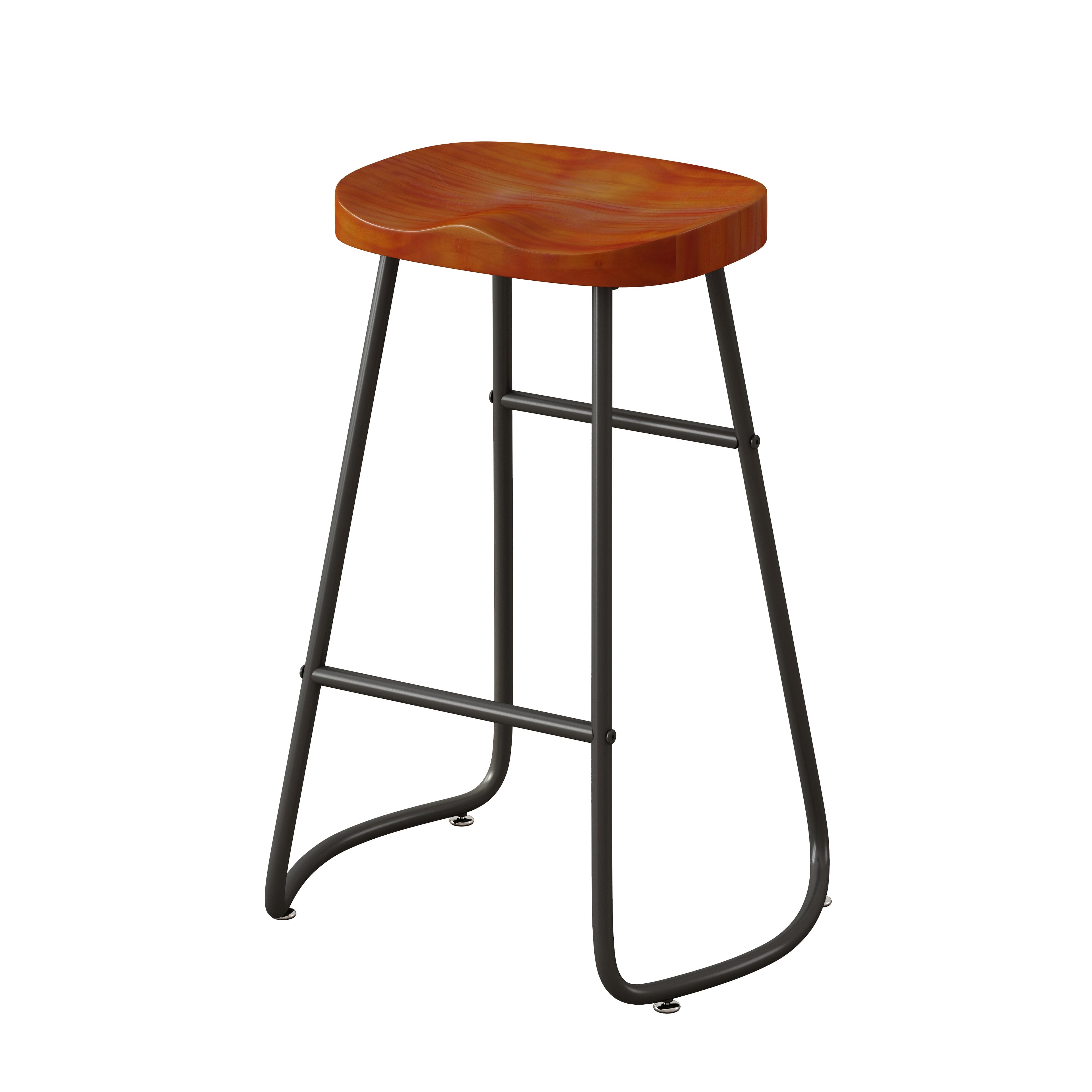 29.52" Stylish and Minimalist Bar Stools Set of 2 Counter Height Bar Stools for Kitchen Island Brown