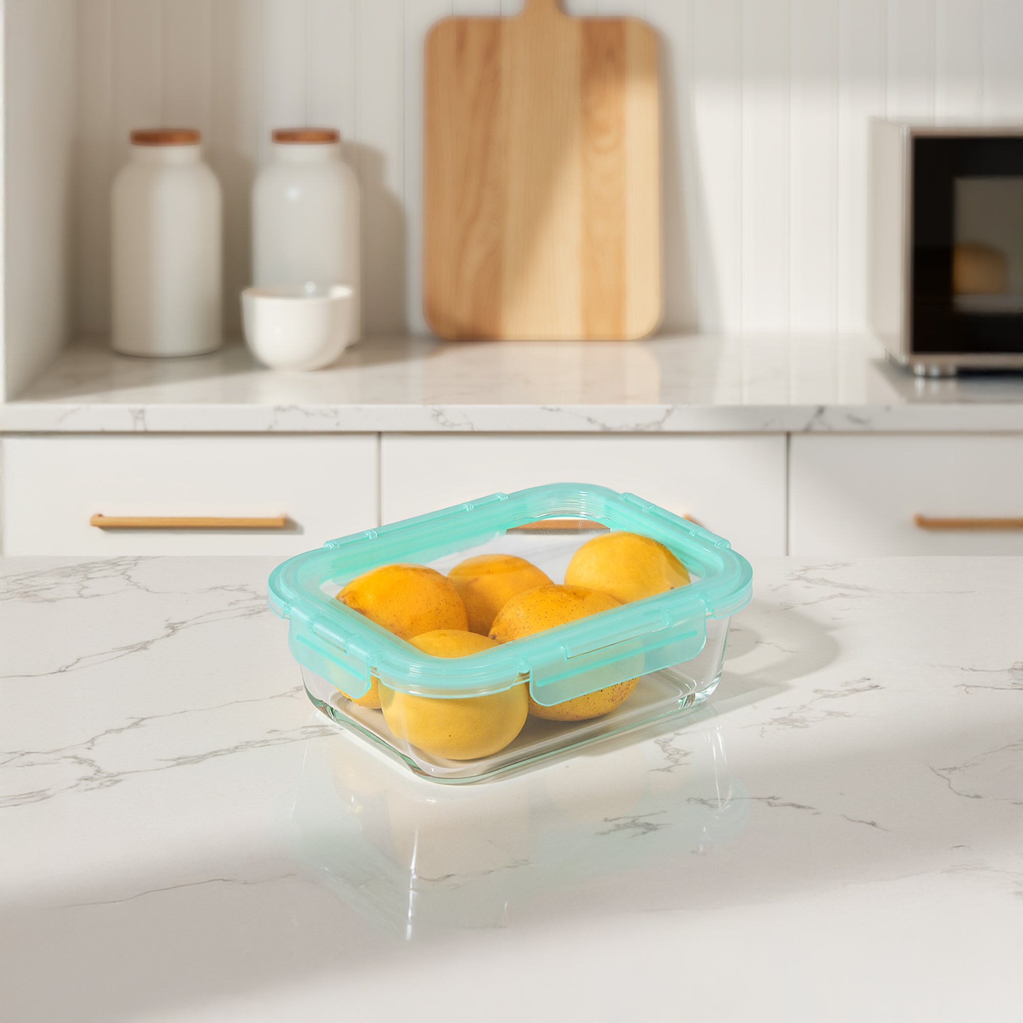 Glass Containers with Flexible Silicone Lids - Set of 3