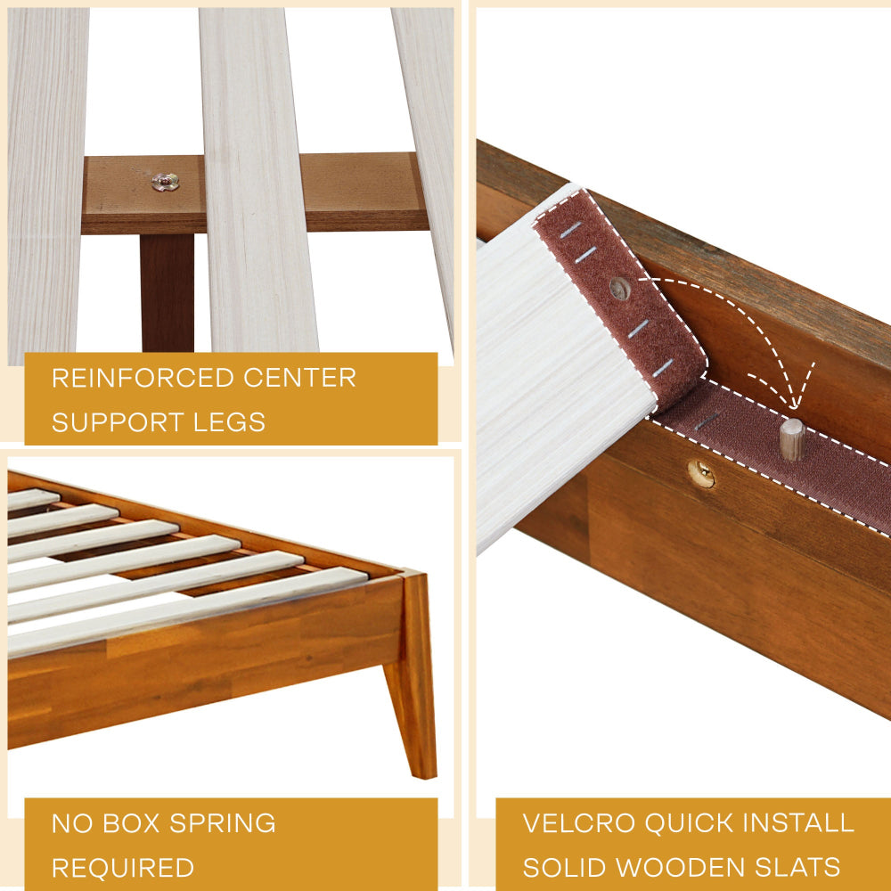 Acacia Emery Deluxe Wood Platform Bed Frame