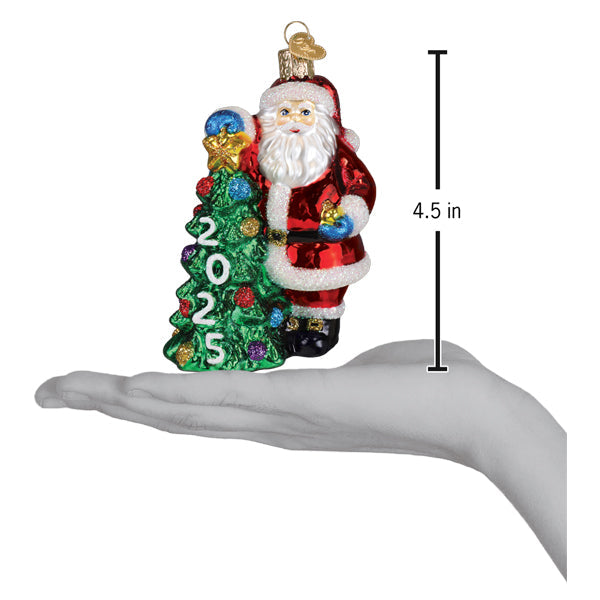 2025 Santa With Tree Ornament