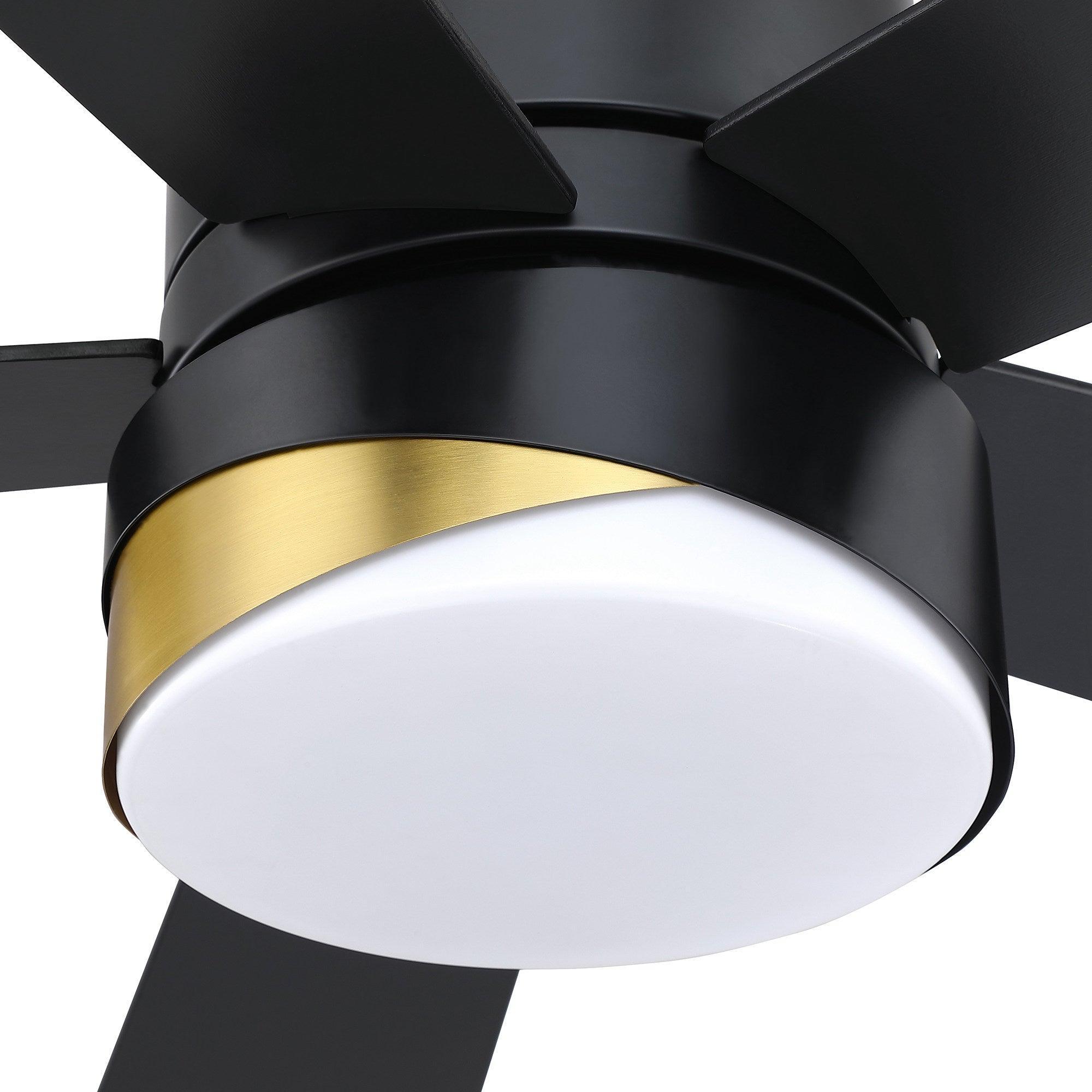 52" Flush Mount Smart Fan with LED Light