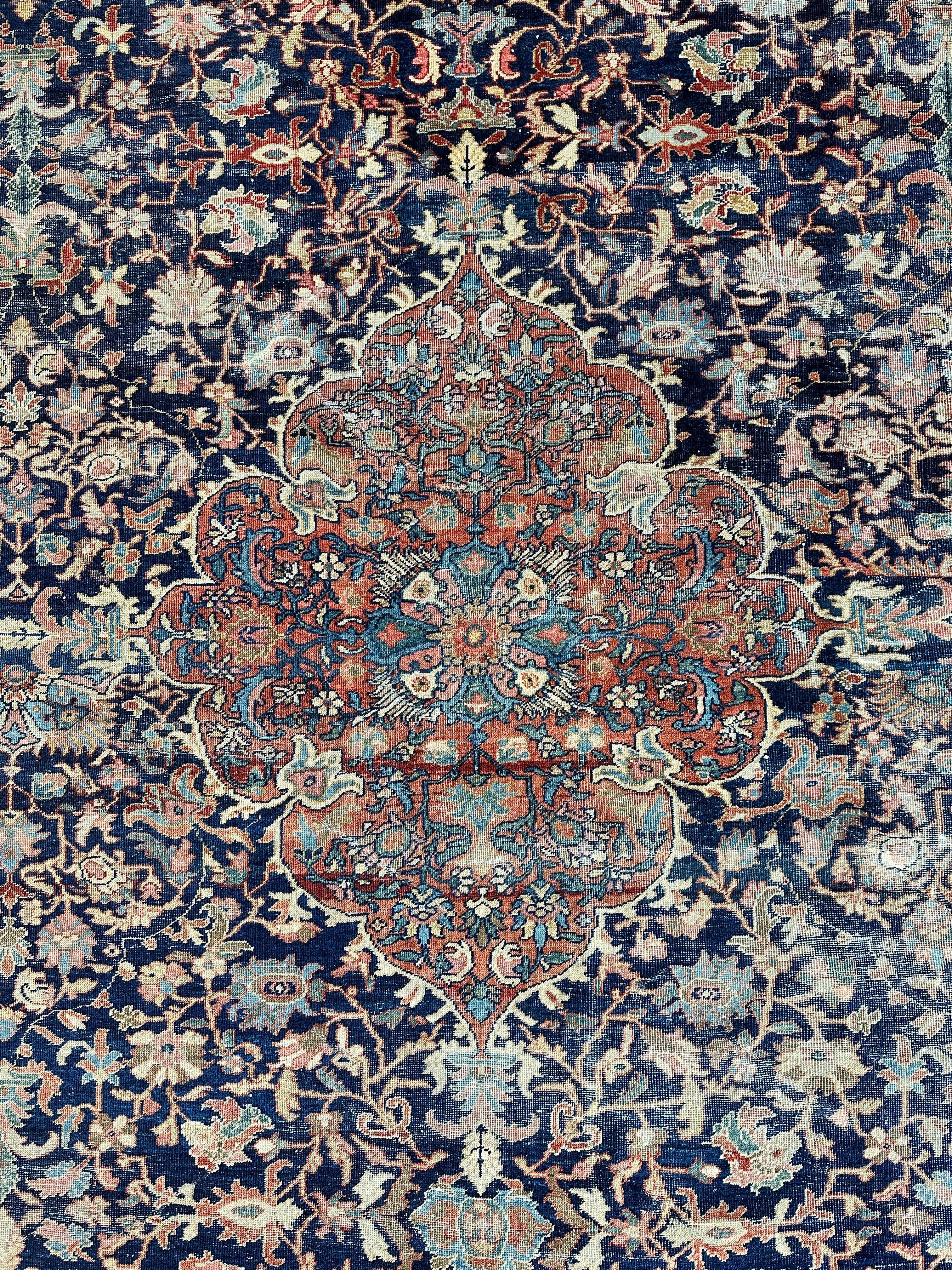 Antique Persian Mahal Rug 8’3”x12’ - Circa 1900 Treasure