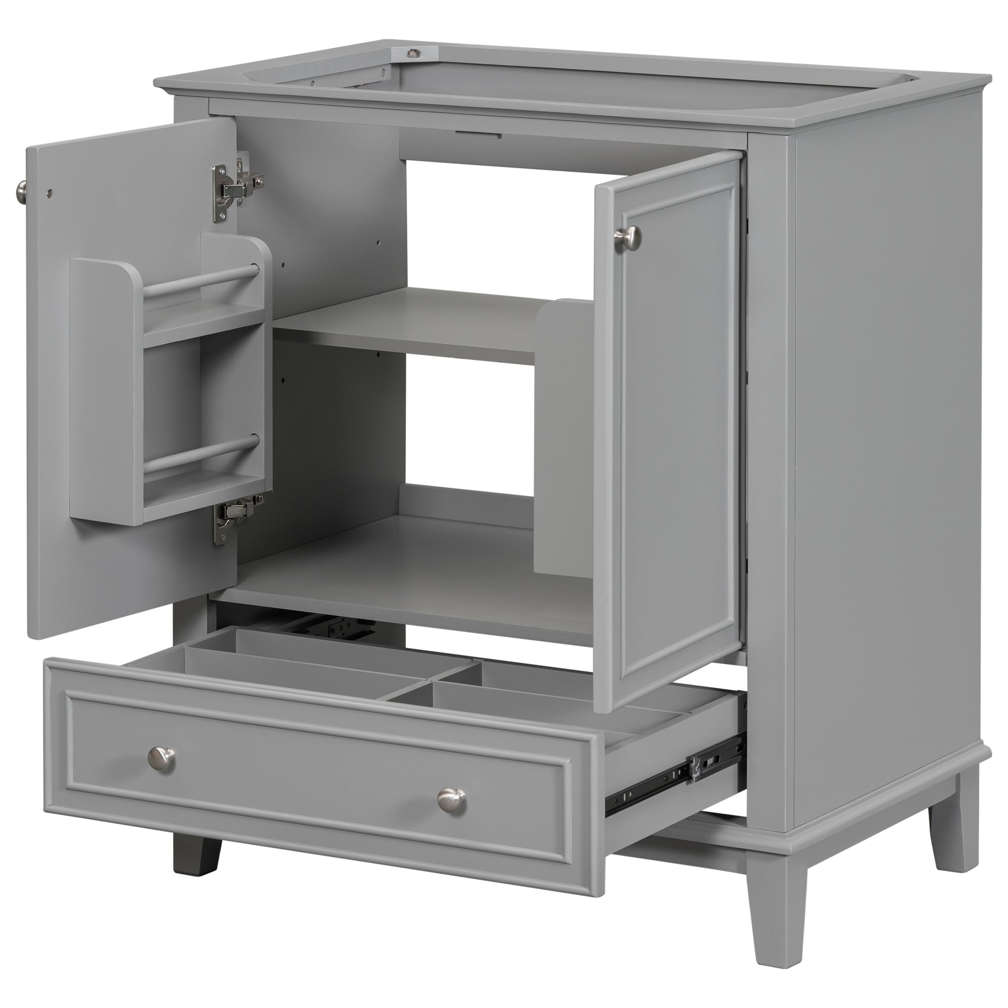 30 inch bathroom vanity no sink base only gray