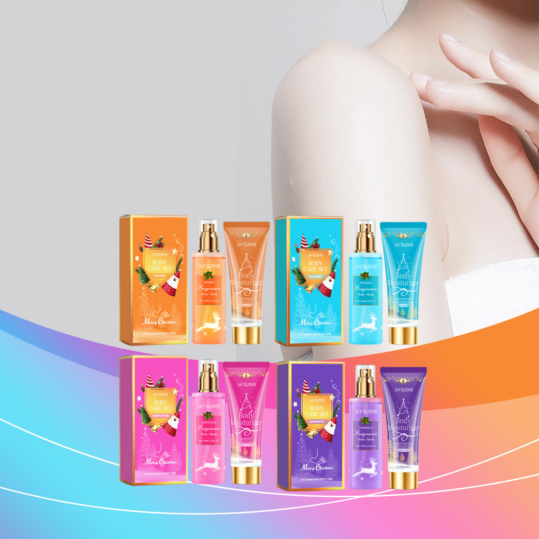 Christmas Perfumed Body Care Set, Deodorant Spray Body Lotion For Lasting Holiday Party Scent