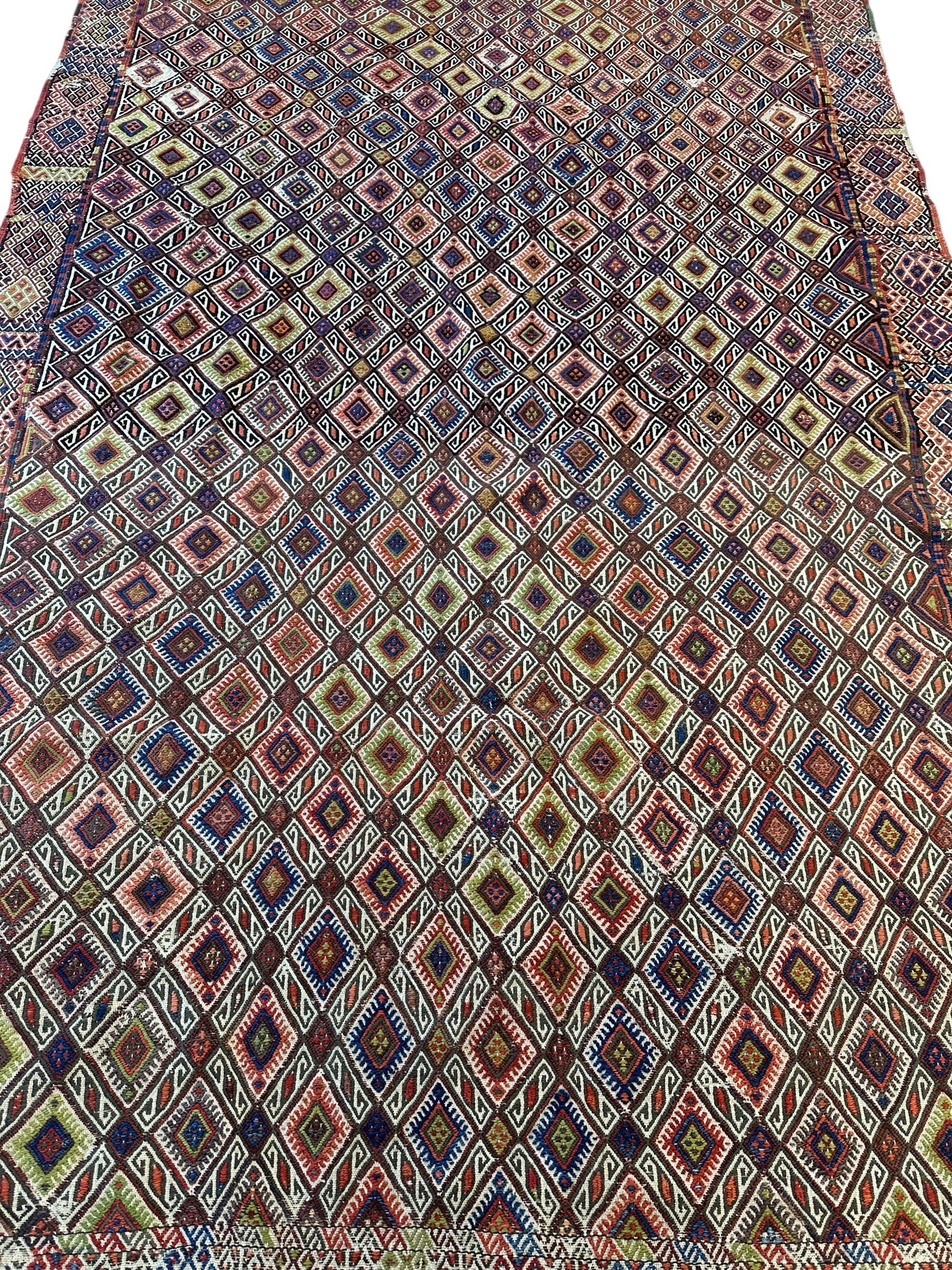 Antique Turkish Jajim Wool Rug 5’6” x 14’5”