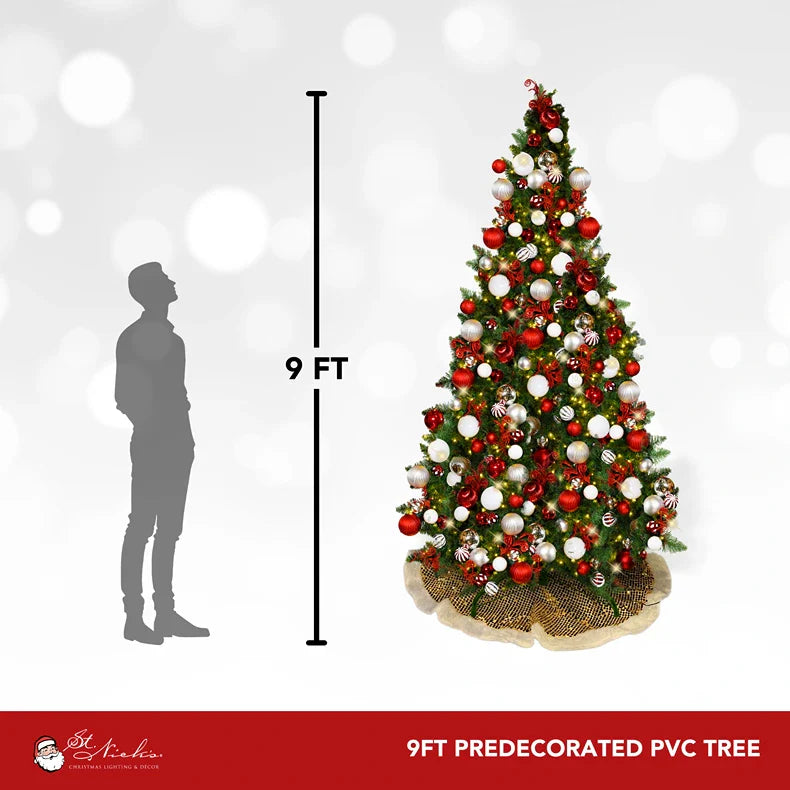 9FT Pre-Decorated PVC Tree