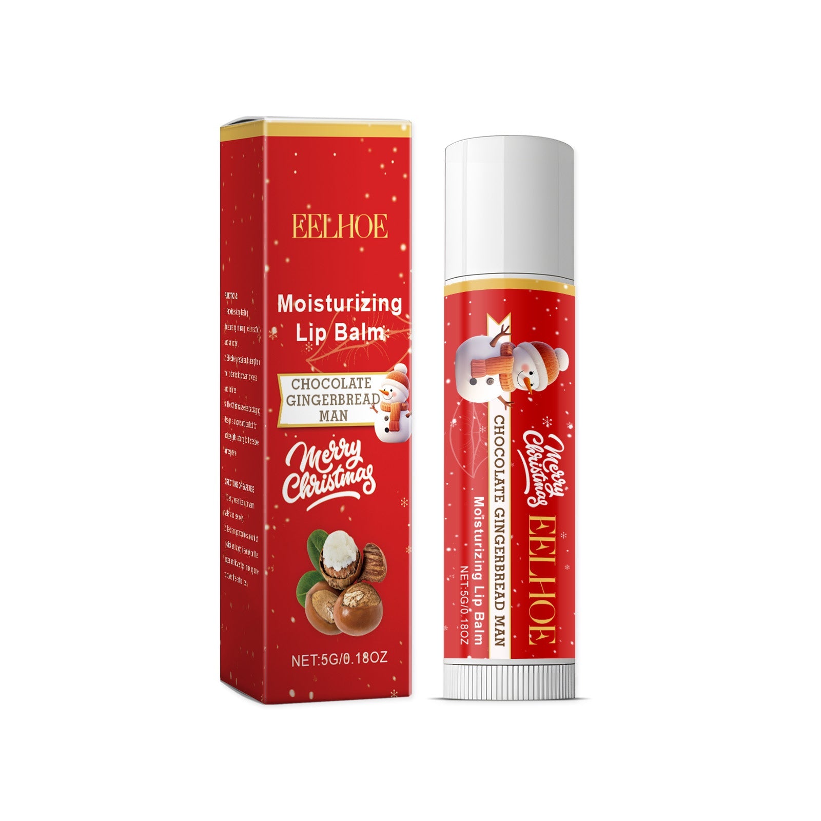 Christmas Lip Balm, Gentle Moisturizing, Nourishing And Caring Lip And Skin Care Lip Balm