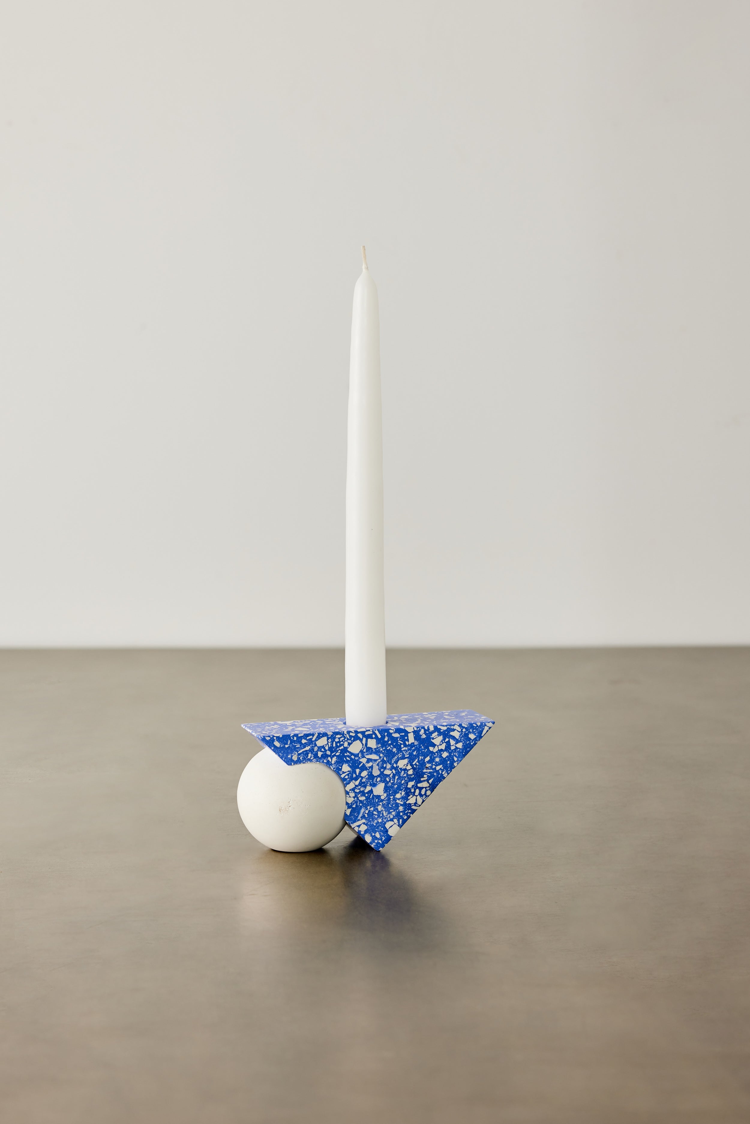 Equilibrium Cobalt Blue Terrazzo Taper Candle Holder