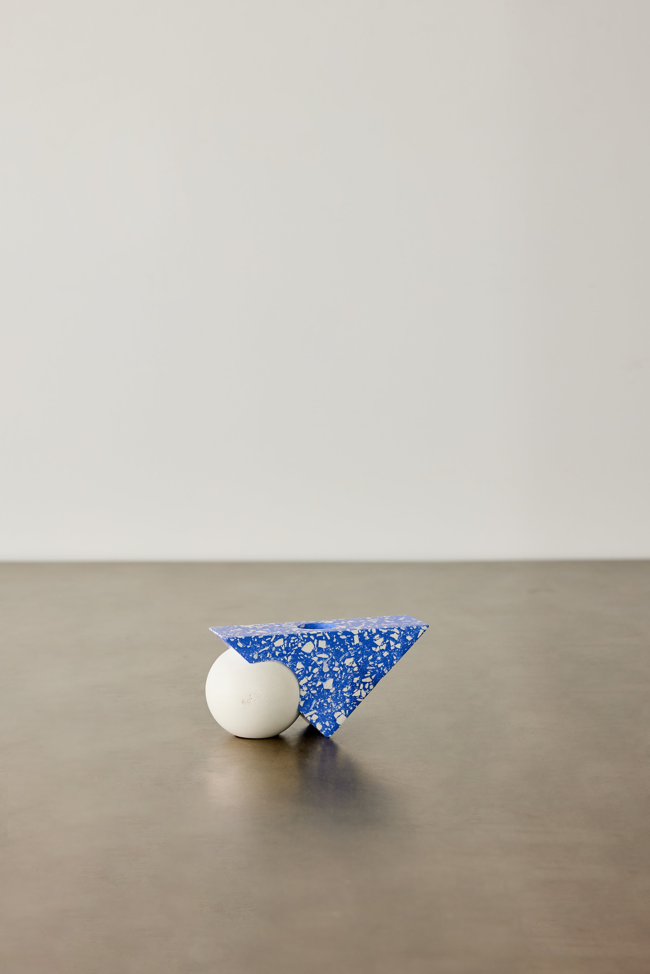 Equilibrium Cobalt Blue Terrazzo Taper Candle Holder
