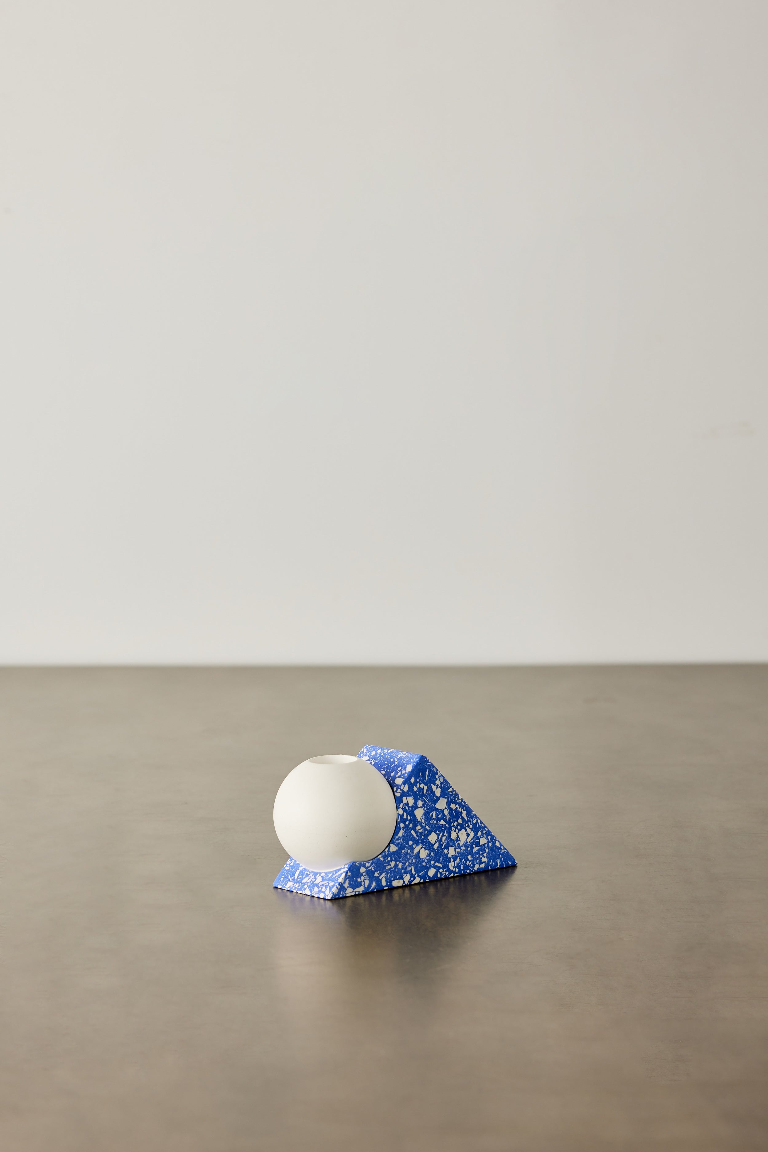Equilibrium Cobalt Blue Terrazzo Taper Candle Holder