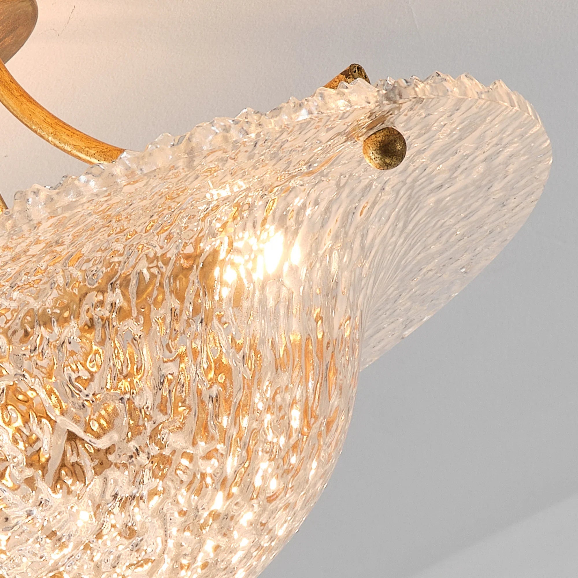 16 Inch Page 3-Light Vintage Golden Semi-Flush Mount Ceiling Light