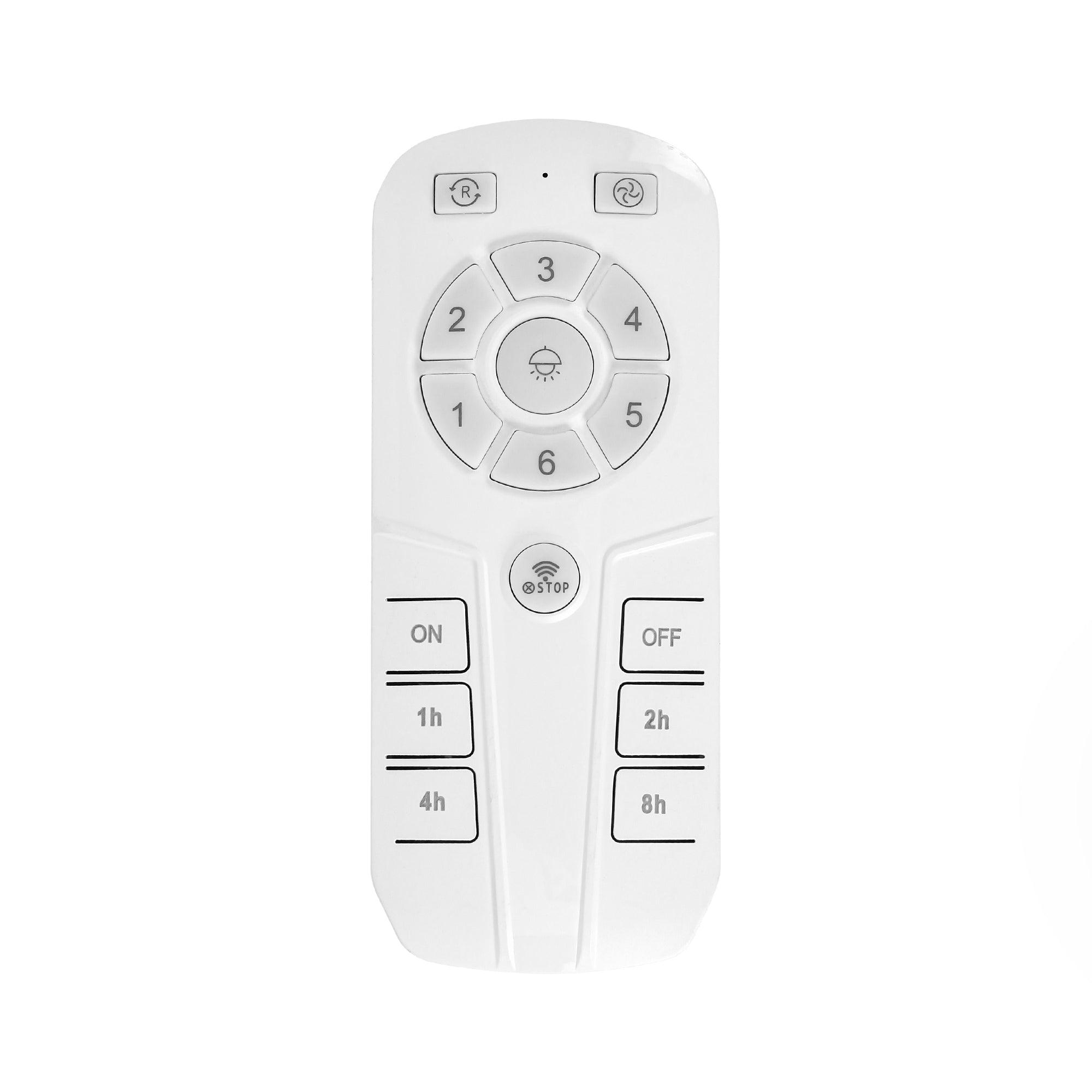 20 Inch White Farmhouse Handmade Wooden Beads Flush Mount Ceiling Fan with APP Remote Control and Lighting