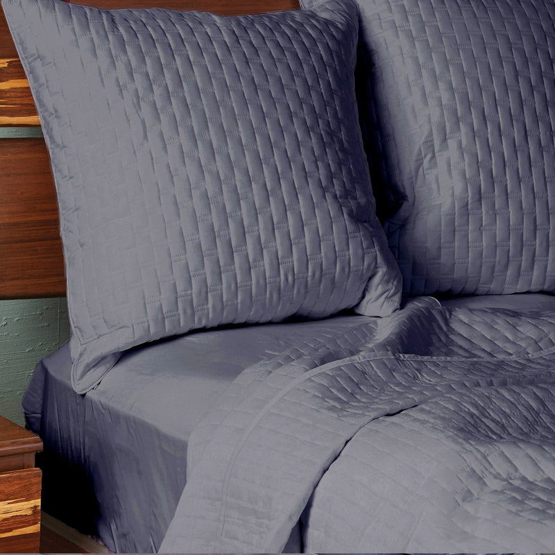 Bamboo Quilted Euro Sham 1 Piece - Platinum