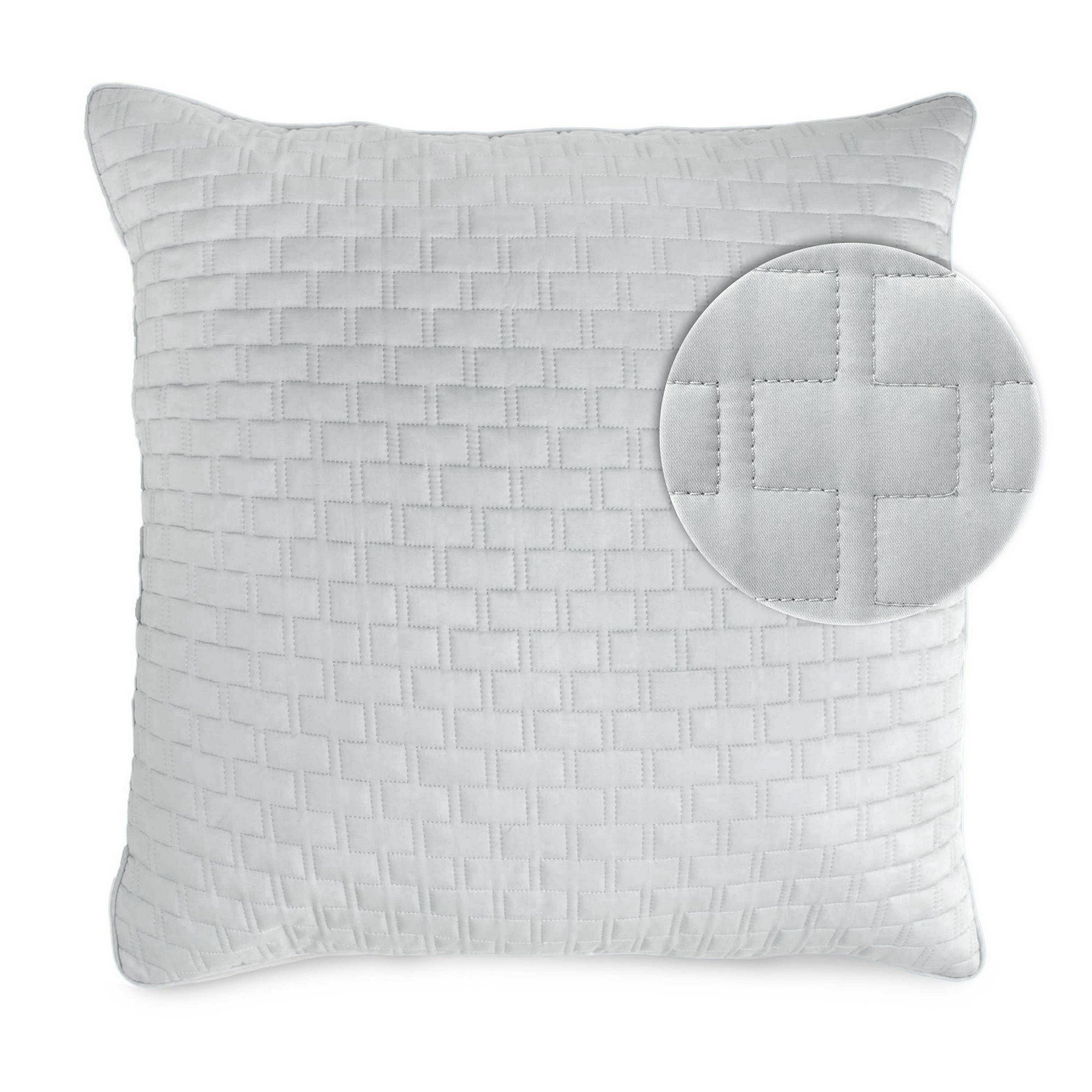 Bamboo Quilted Euro Sham 1 Piece - Stone