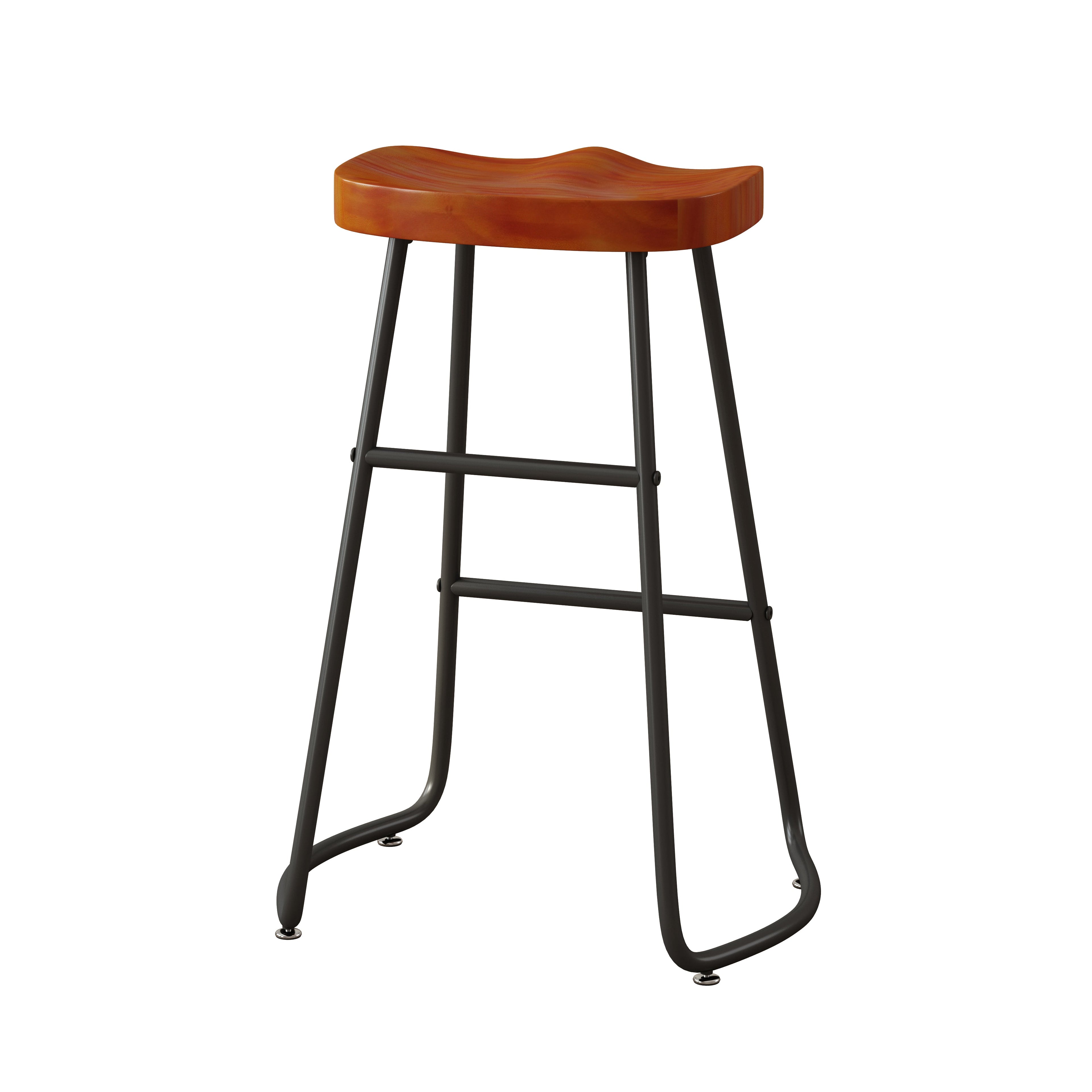 29.52" Stylish and Minimalist Bar Stools Set of 2 Counter Height Bar Stools for Kitchen Island Brown