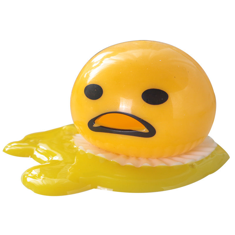 Vomit Egg Yolk Lazy Egg Yolk Brother Pinch Music Milk Yolk Vomit Egg Ball Stress Relief Toy 