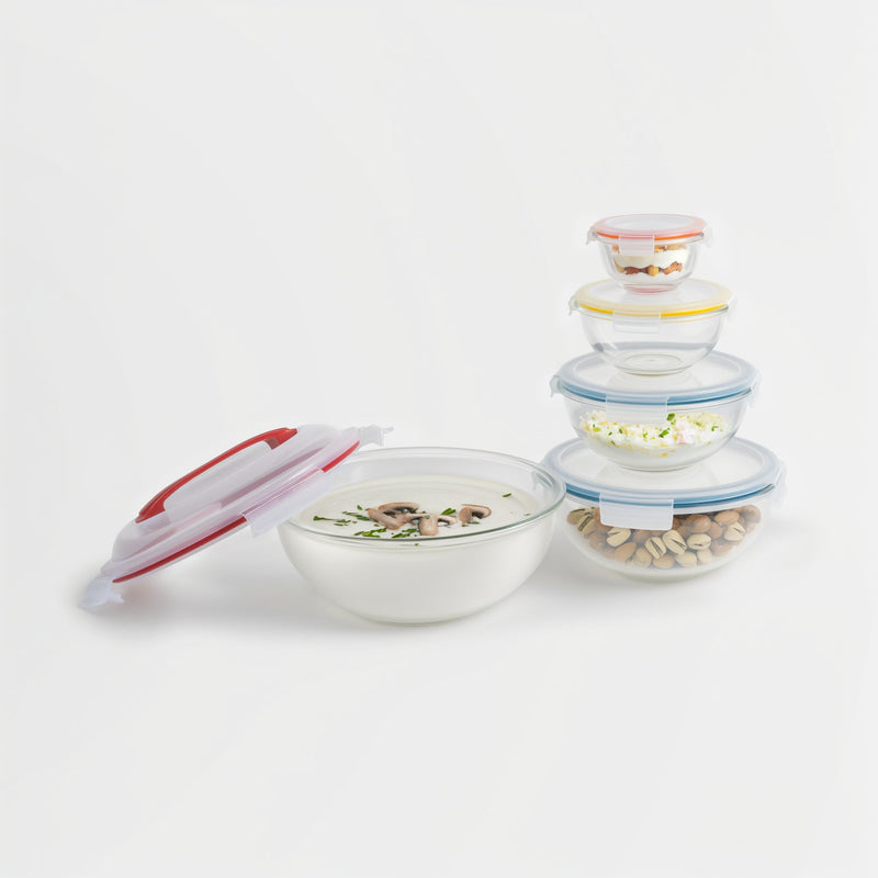 Borosilicate Glass Mixing Bowl Set (5 Bowls)