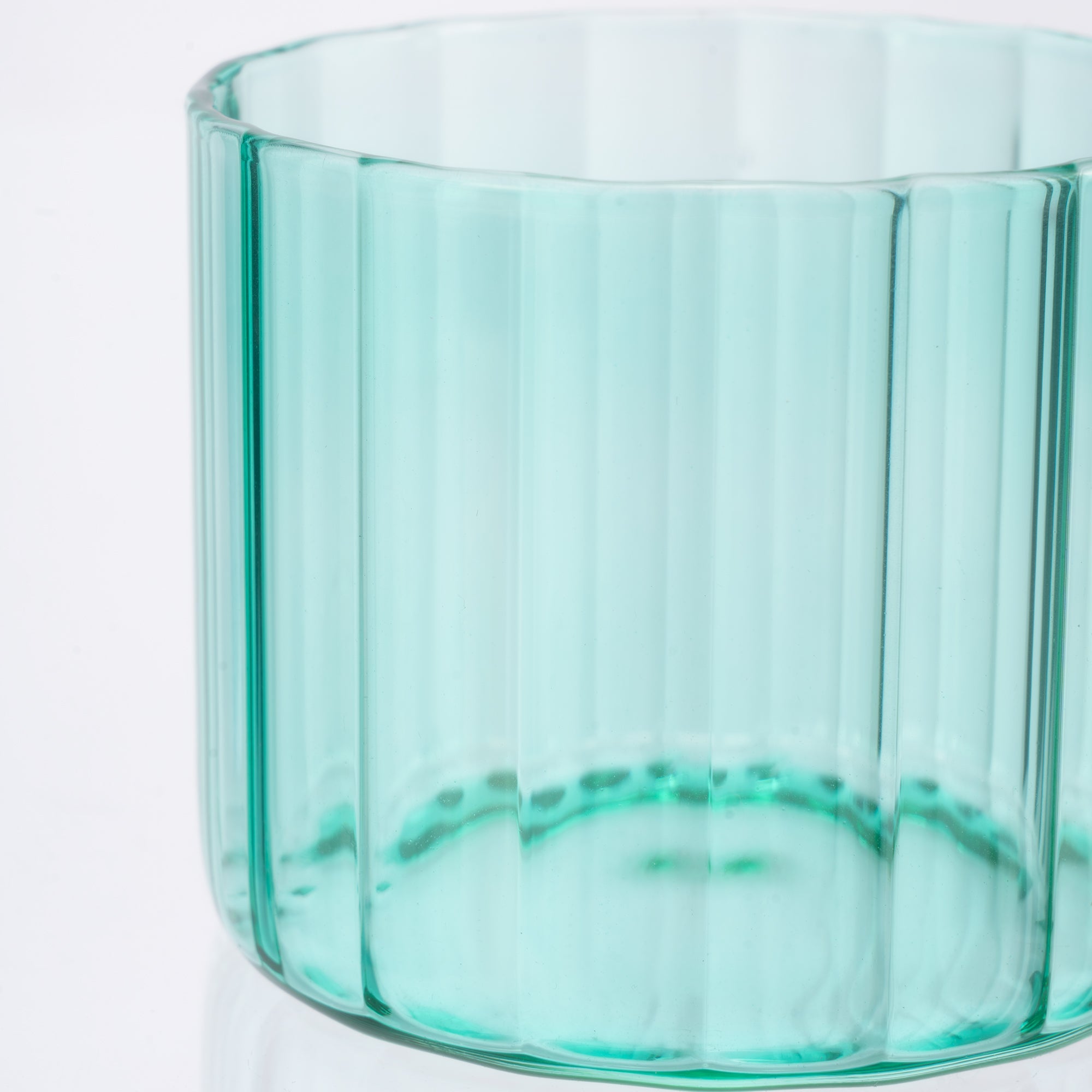 Glass Canister Set & Bamboo Lid - Diamond Blue