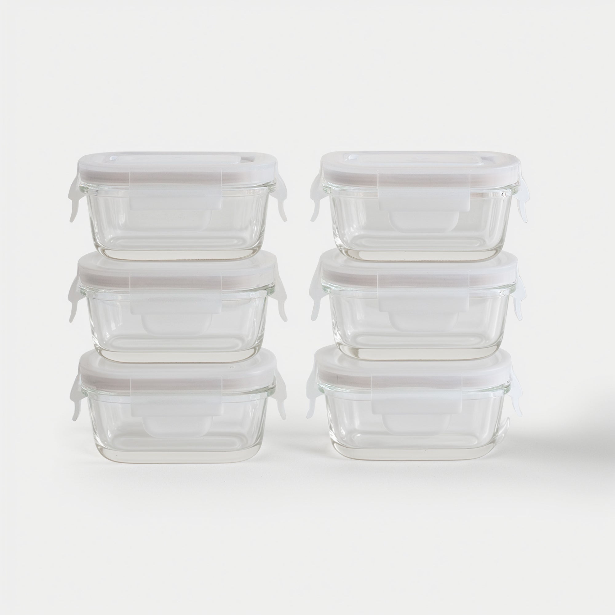 Mini Glass Container Set - Rectangular (Vanilla)
