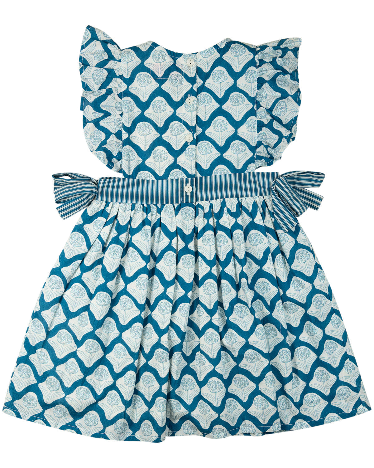 Navy Block Print Dress- FINAL SALE