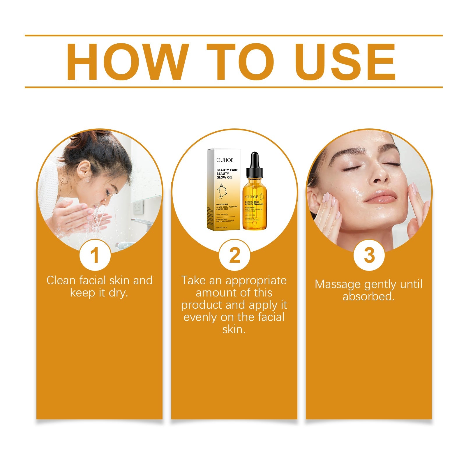 Facial Moisturizing Essential Oil Moisturizes And Moisturizes Facial Skin, Brightens, Darkens And Lightens Fine Lines