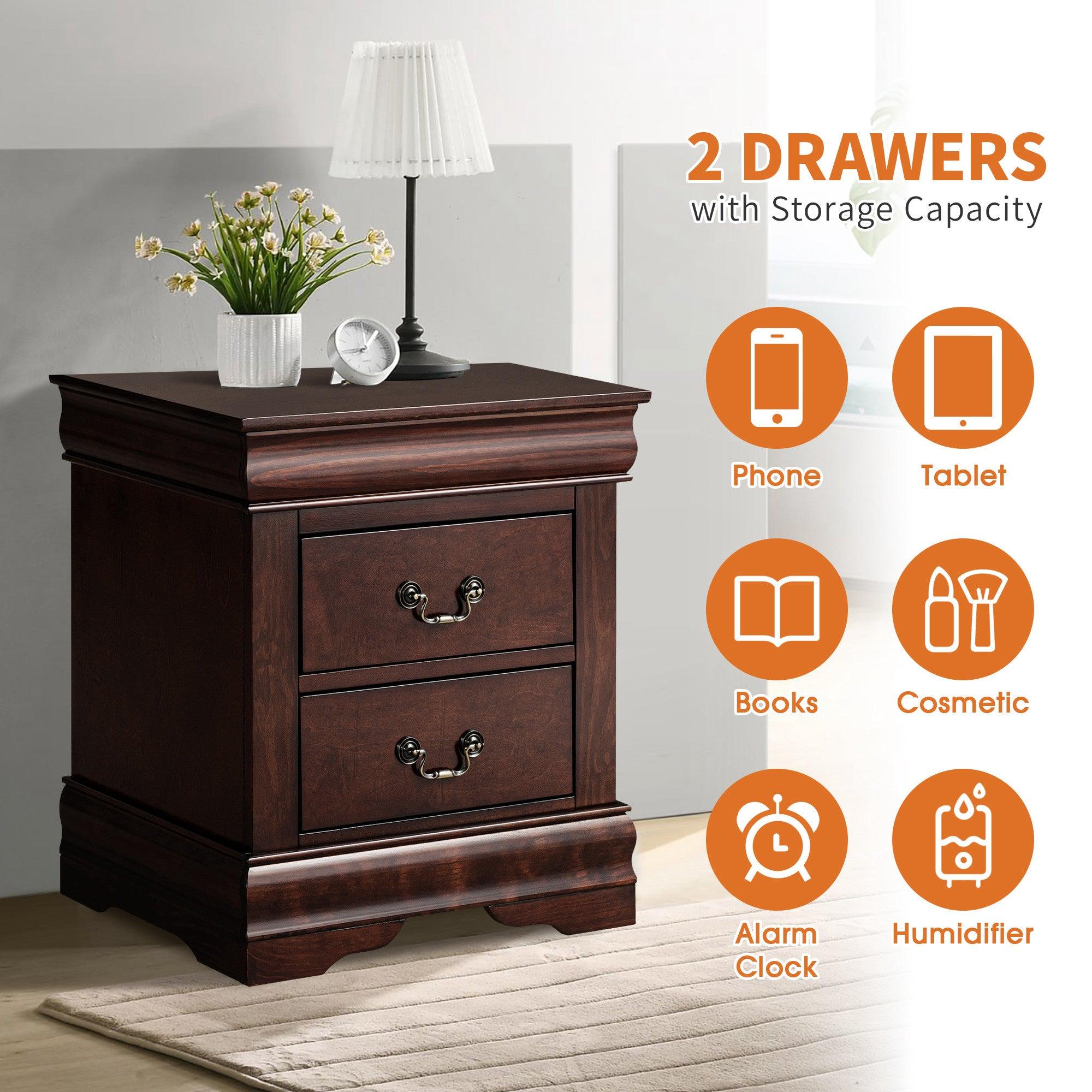 Furniture of America Night Stand Louis Philippe