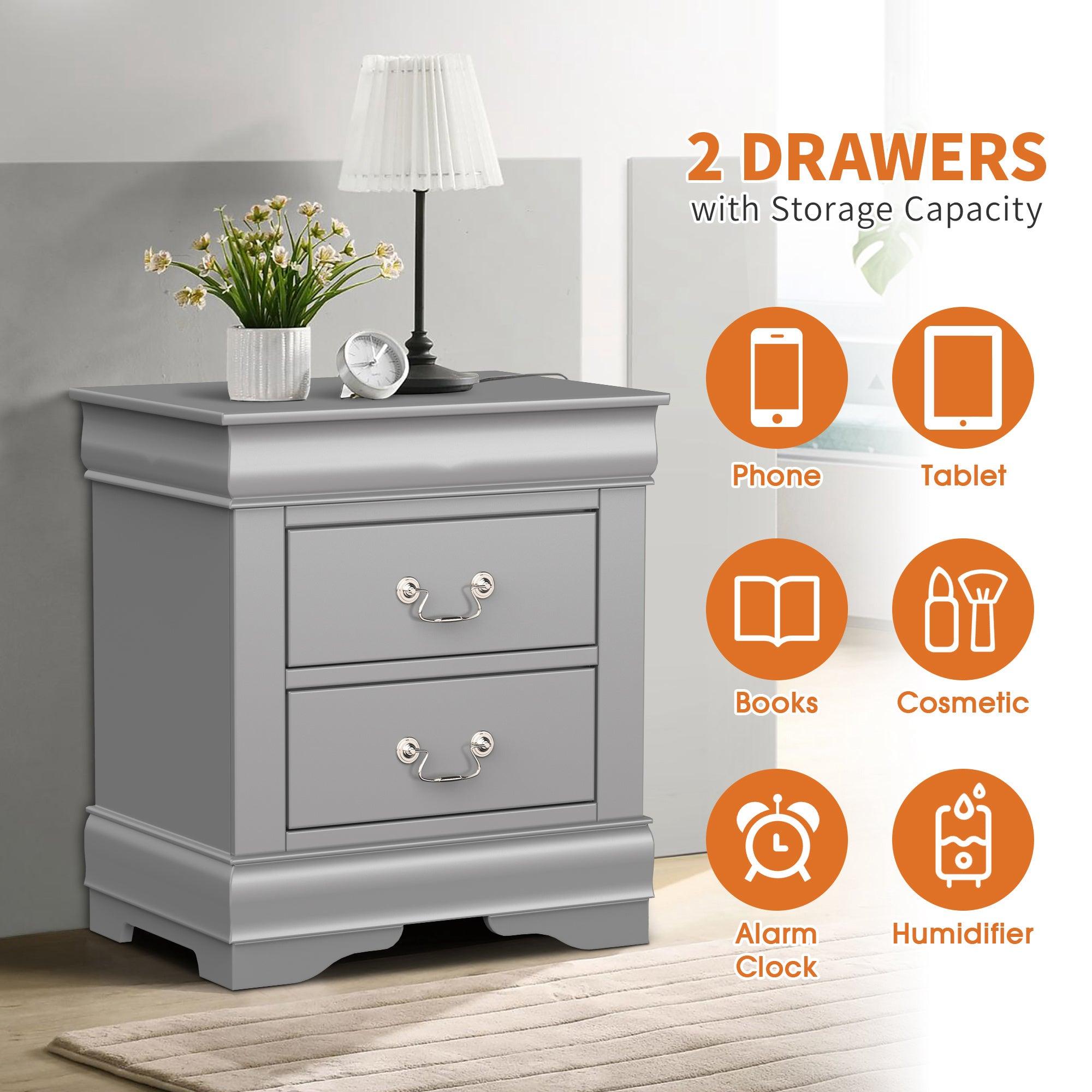 Furniture of America Night Stand Louis Philippe