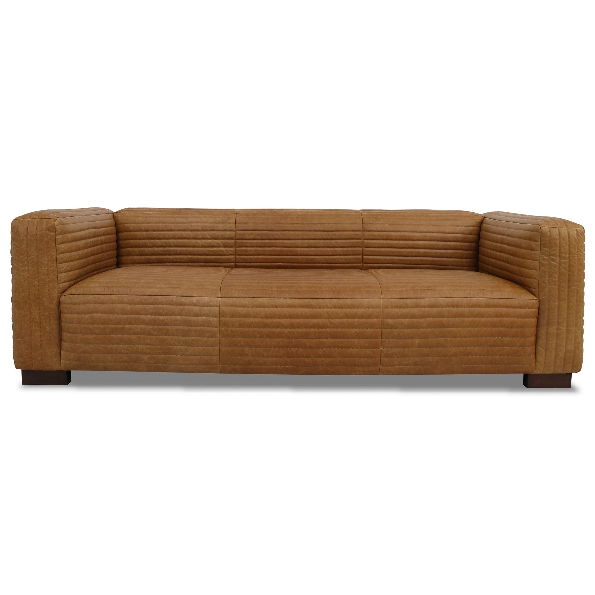 Foster Waxy Tan Leather Sofa – Designer Sofa – Curated by SHOPLOBBIE |