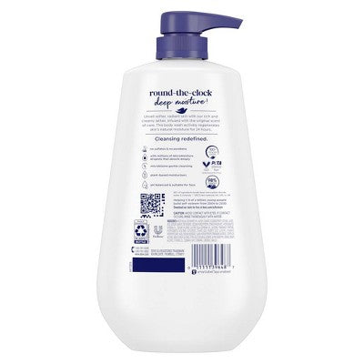 Dove Deep Moisture Body Wash Nourishes the Driest Skin 24hr Lotion-Soft Skin 30.6 fl oz - Imperfect Container