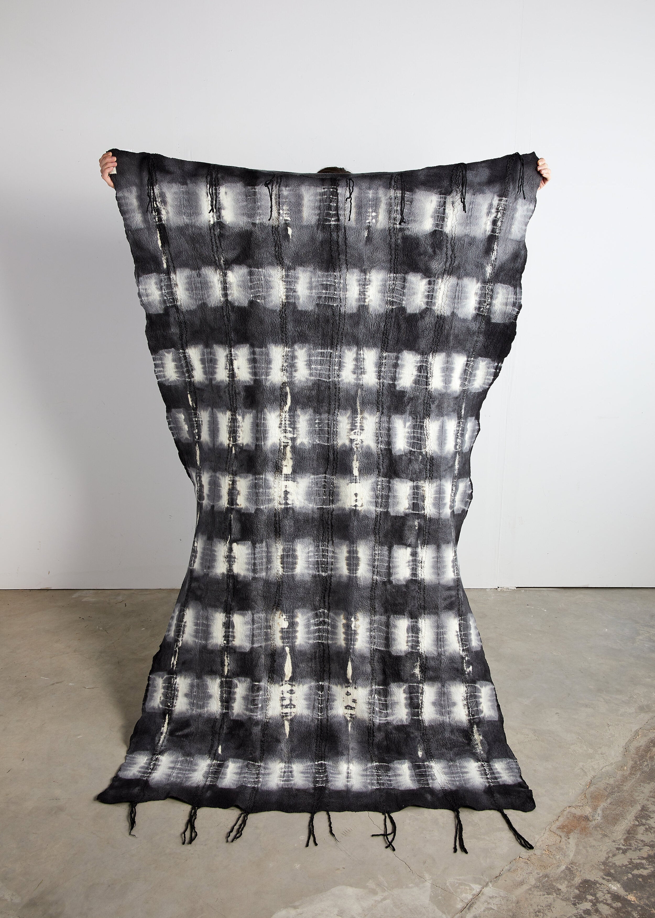 Adire Tye-Dye Lightweight Wool Throw Blanket