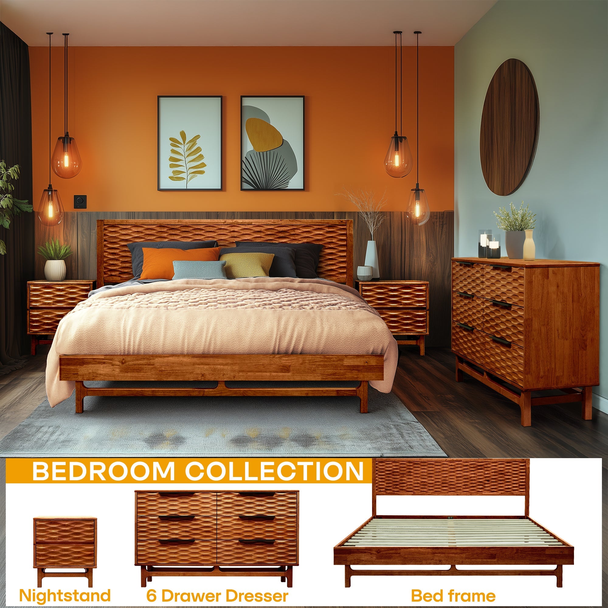 Acacia Elara Dresser with 6 Drawers