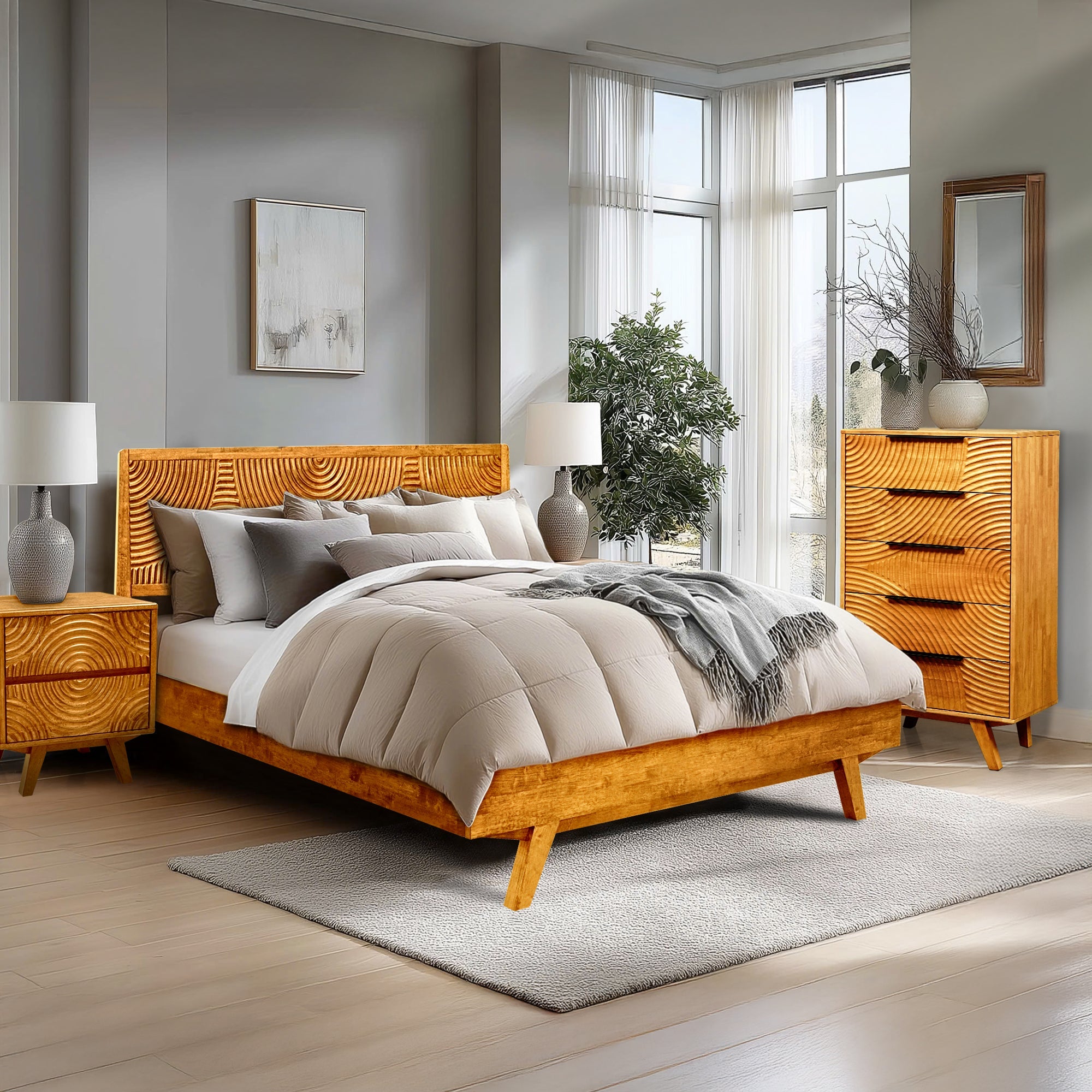 Acacia Harmony Dresser with 5 Drawers