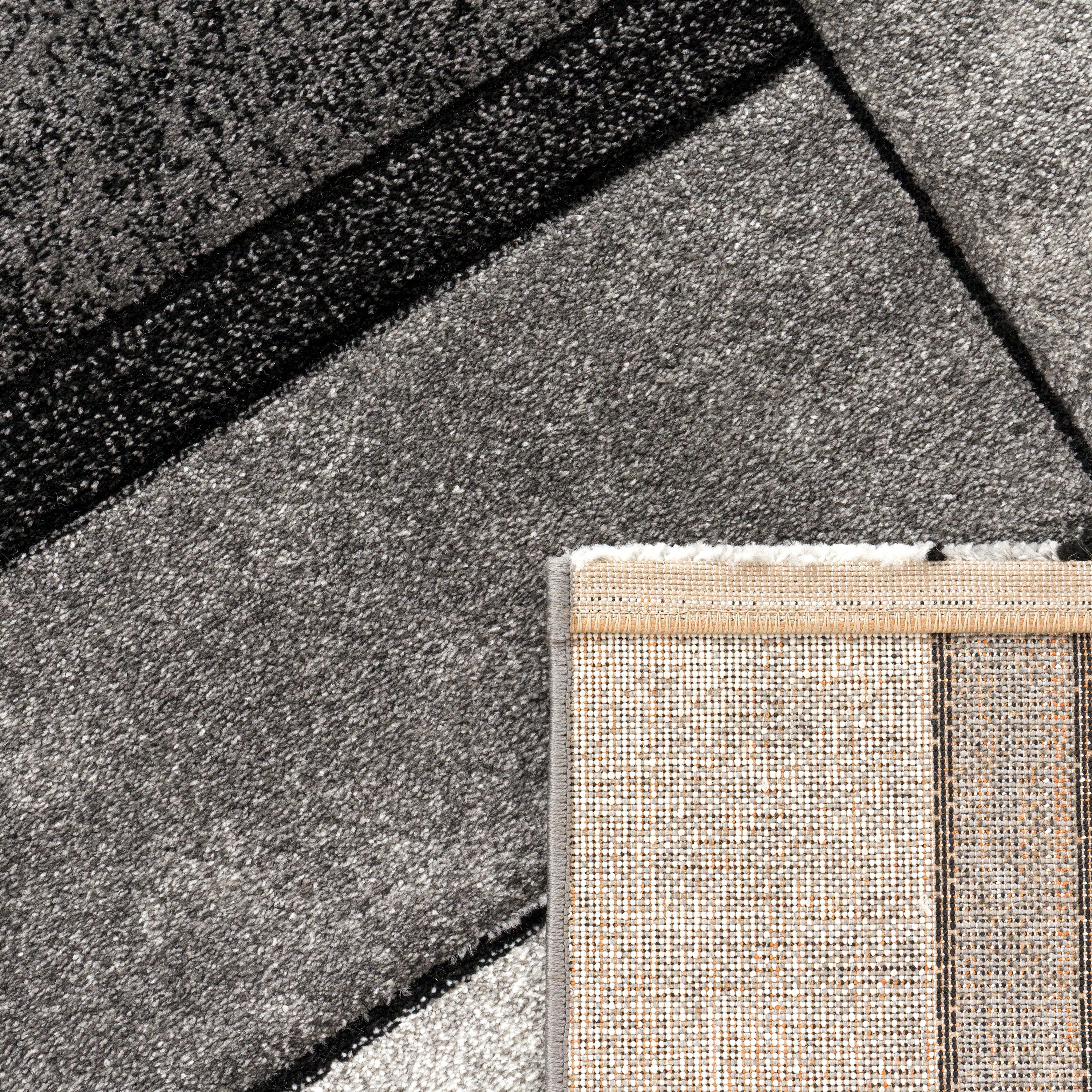 Area Rug Brilliance with Geometric Squares in Black White